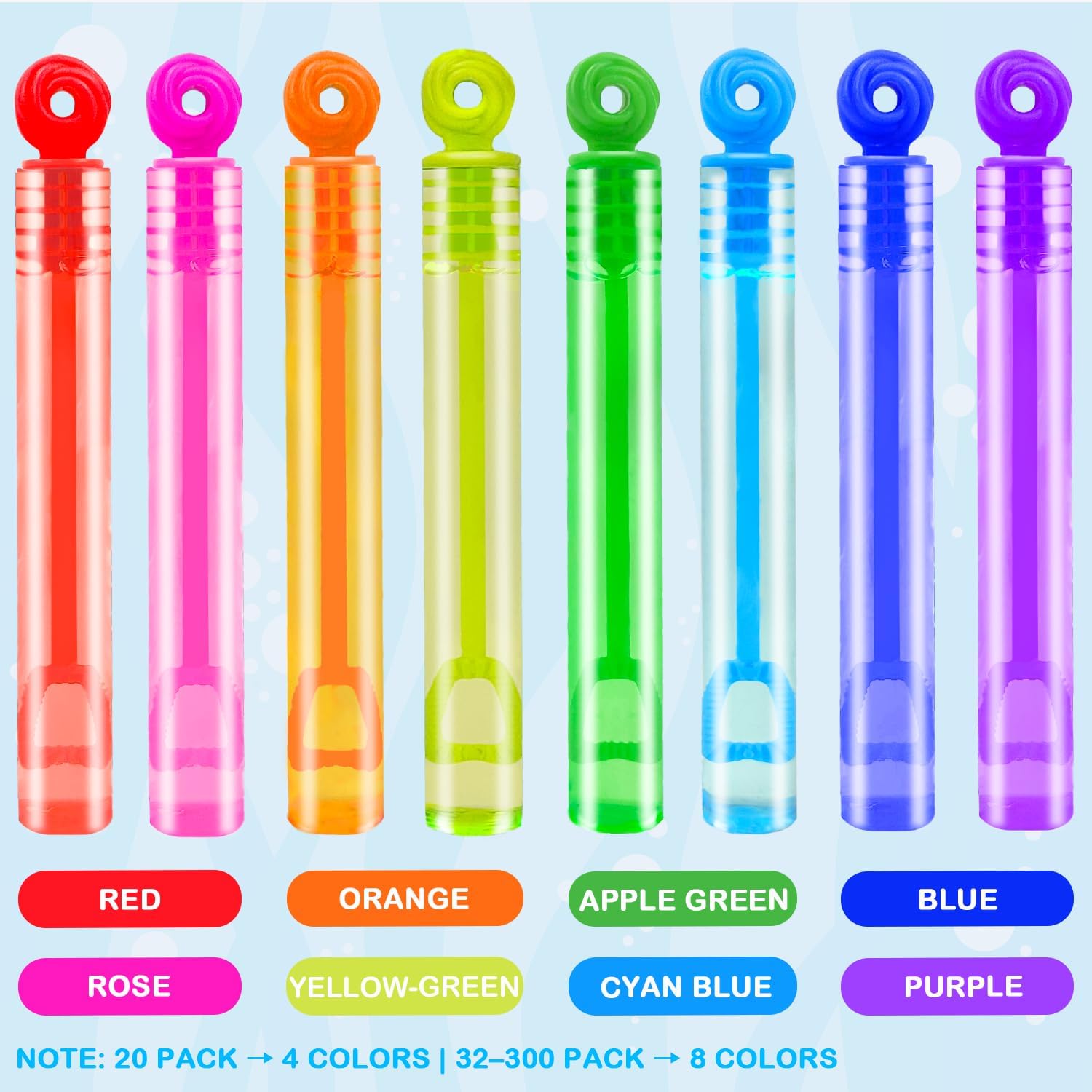 Bubbles Party Favors Supplies for Kids,20-300 Pack Mini Bubble Wand Toy for Toddler, Small Goodie Bag Stuffer Camping Outdoor, Preschool Kindergarten Graduation End of The Year School Students Gifts