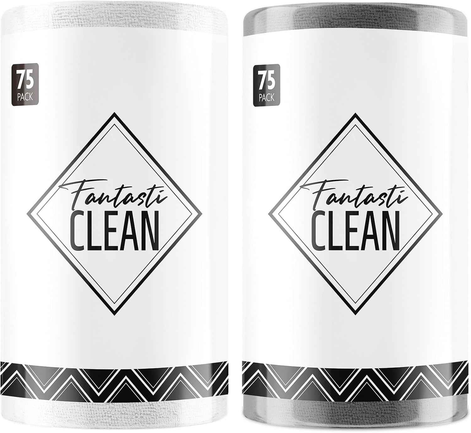 Fantasticlean Microfiber Cleaning Cloth Roll -75 Pack, Tear Away Microfiber Towels, 12" x 12", Reusable, Washable, Scratch Free, Ultra Absorbent Dishcloth for All-Around Cleaning Supplies (Pink)