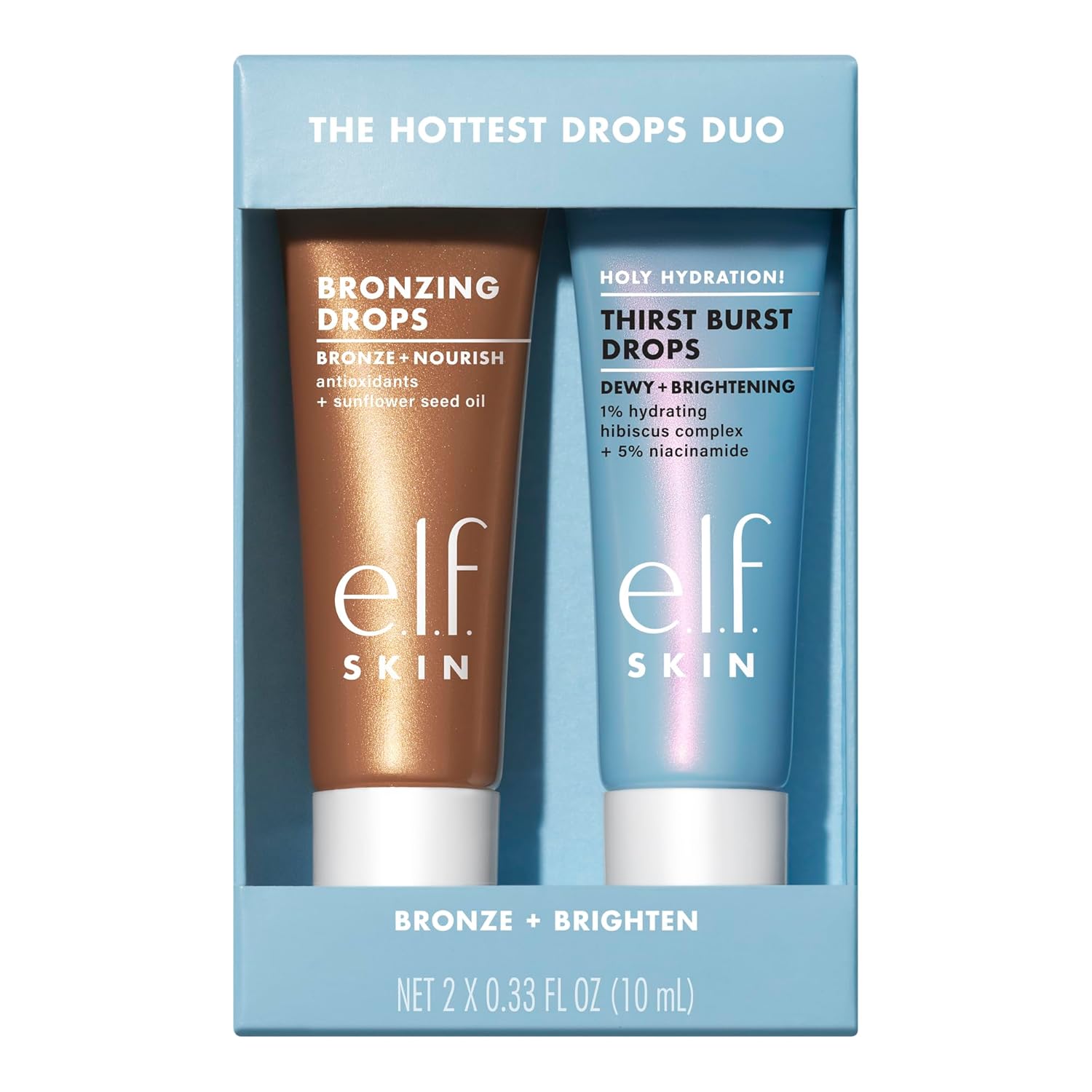 e.l.f. skin holy hydration hydrating and glow booster serum duo