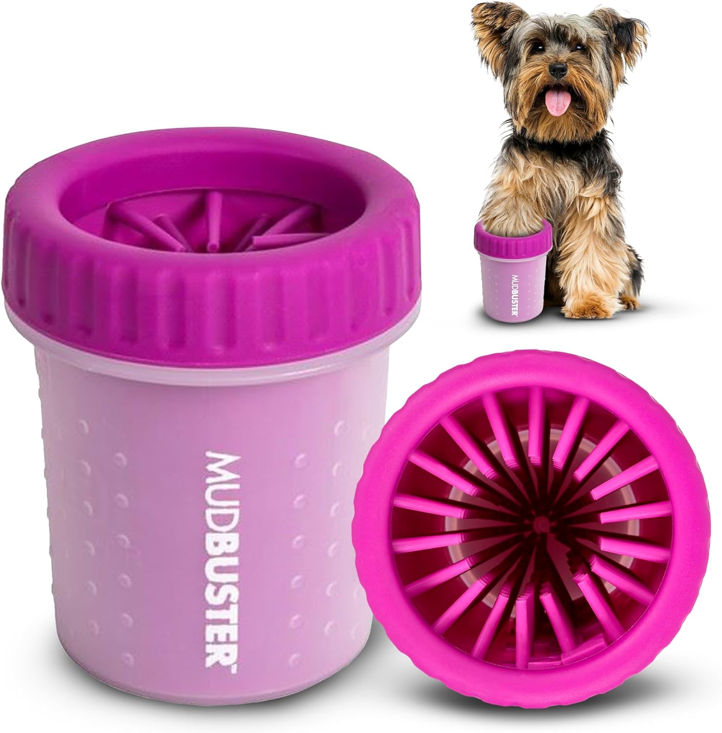 Dexas MudBuster Portable Dog Paw Washer in Large, Matte Black, Special Edition for Easy Cleaning