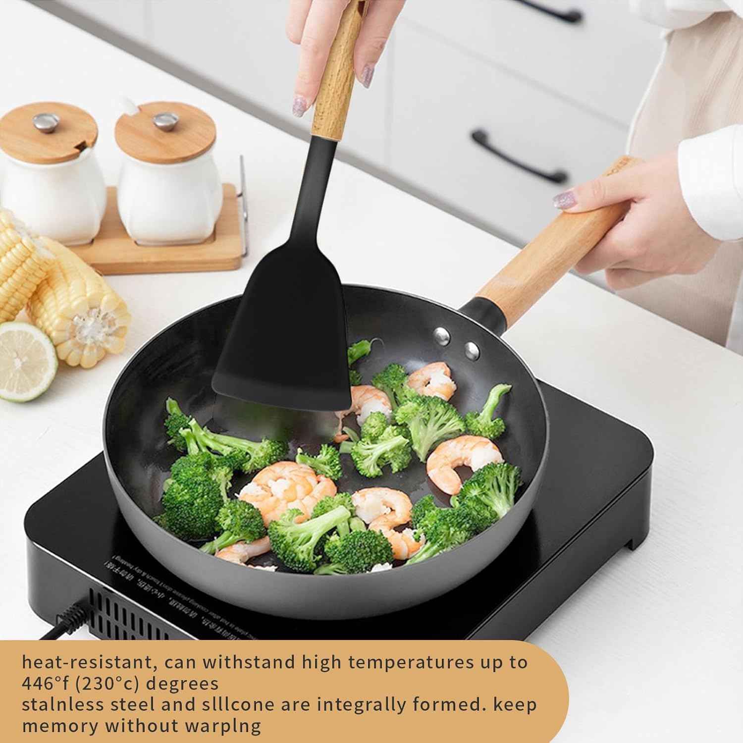 22 Pcs Silicone Kitchen Cooking Utensils Set, 446°F Heat Resistant Non-Stick Silicone Spatula Sets,Spoon,Kitchen Utensil Gadgets Tools Set Kitchen Gadgets for Cookware,Dishwasher Safe BPA Free