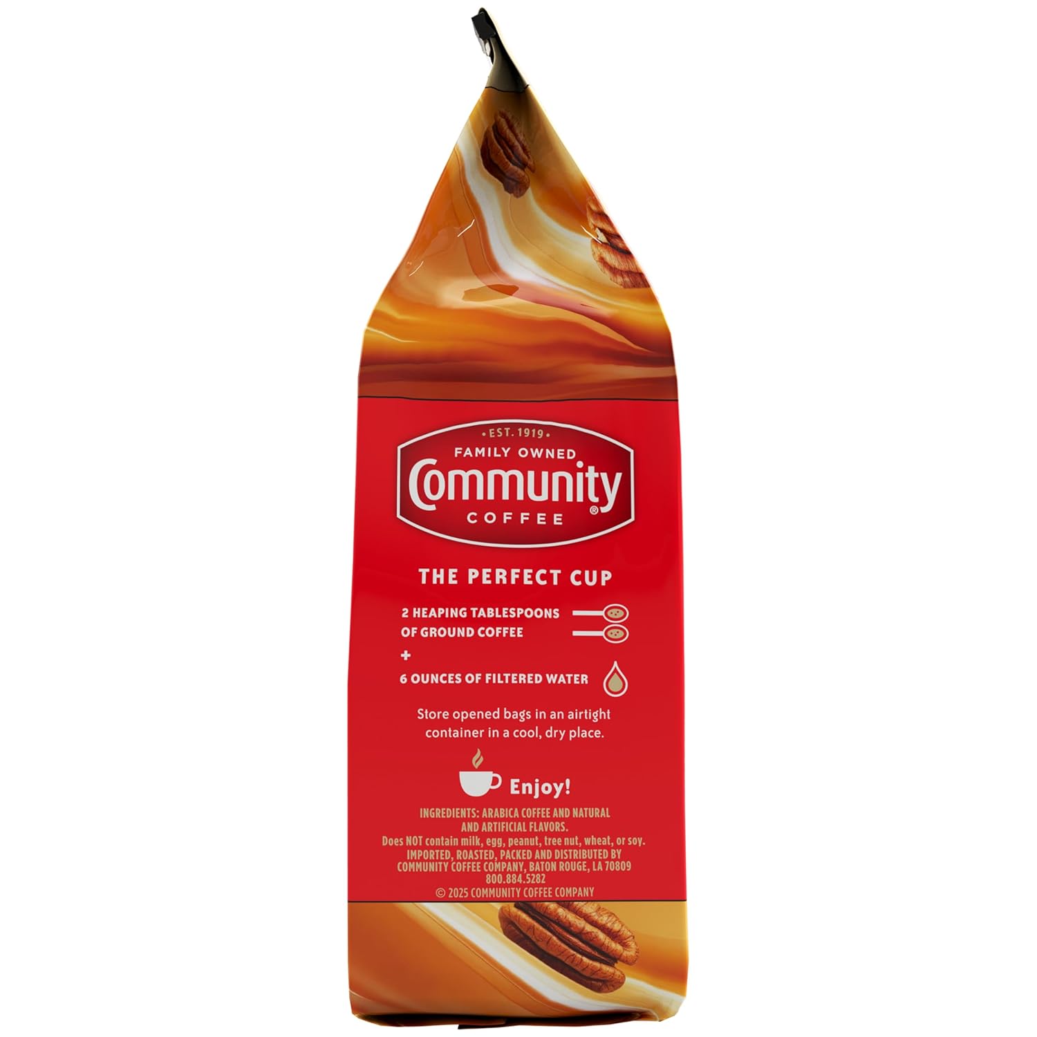 community coffee southern pecan praline flavored ground coffee 12 oz medium roast
