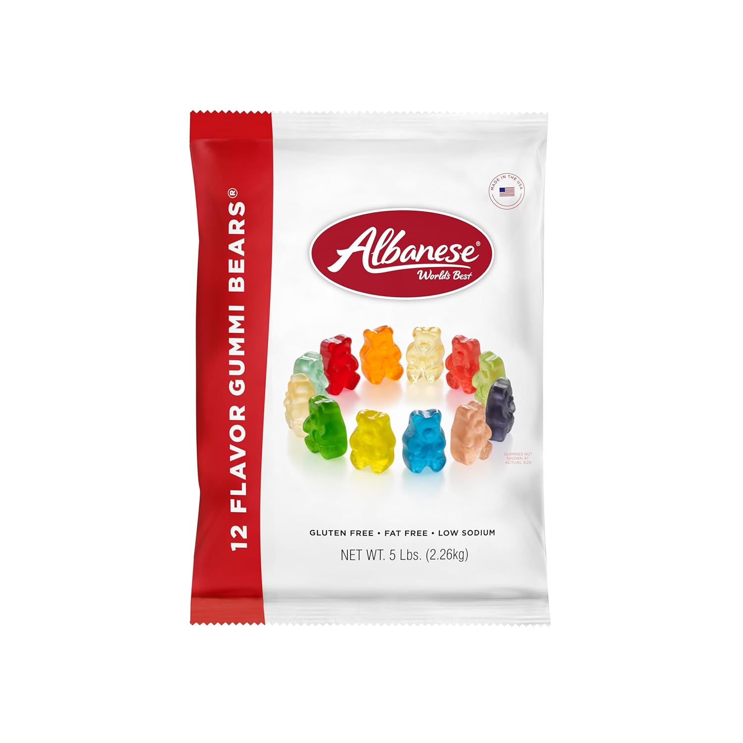 albanese candy 5 pound bag 12 flavor gummi bears bulk