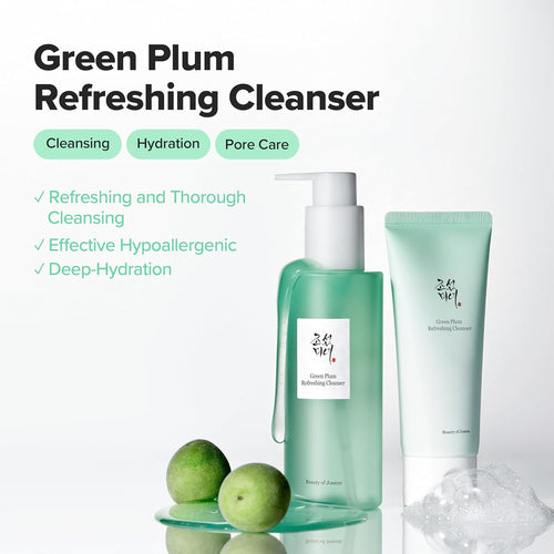Beauty of Joseon Green Plum Refreshing Deep Pore Cleanser, 3.38 fl.oz, 100ml Korean Skincare for All Skin Types