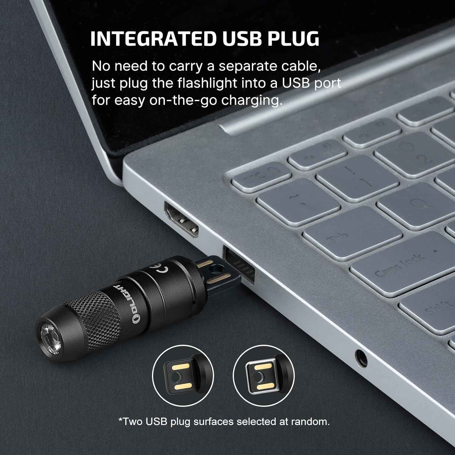 OLIGHT IMINI 2 EDC Rechargeable Keychain Flashlight, 50 Lumens Compact and Portable Mini LED Keyring Lights with Built-in Battery Ideal for Everyday Carry and Emergencies (Black)