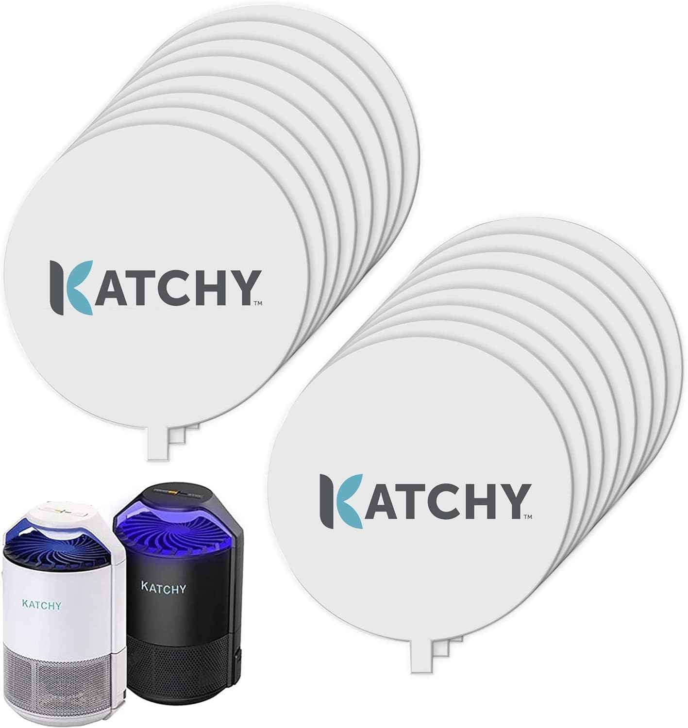 Katchy Original and Midnight Glue Board Refills (8 Pack) - Indoor Insect Trap Glue Board Refills for Mosquito, Gnat, Moth, Fruit Flies - Non-Zapper Traps for Buzz-Free Home