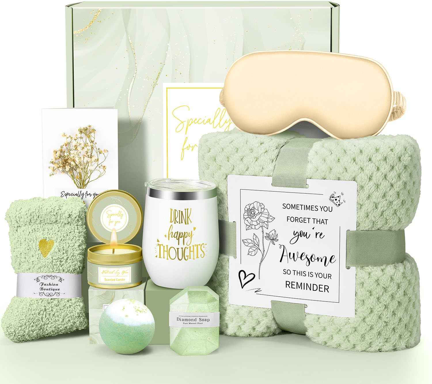 Valentines Day Gifts for Her Women Daughter Girlfriend Wife, Happy Birthday Gifts for Women Mom Her Friend Sister Wife Grandma, Self Care Gift Get Well Relaxing Spa Galentines Day Gift Basket Set