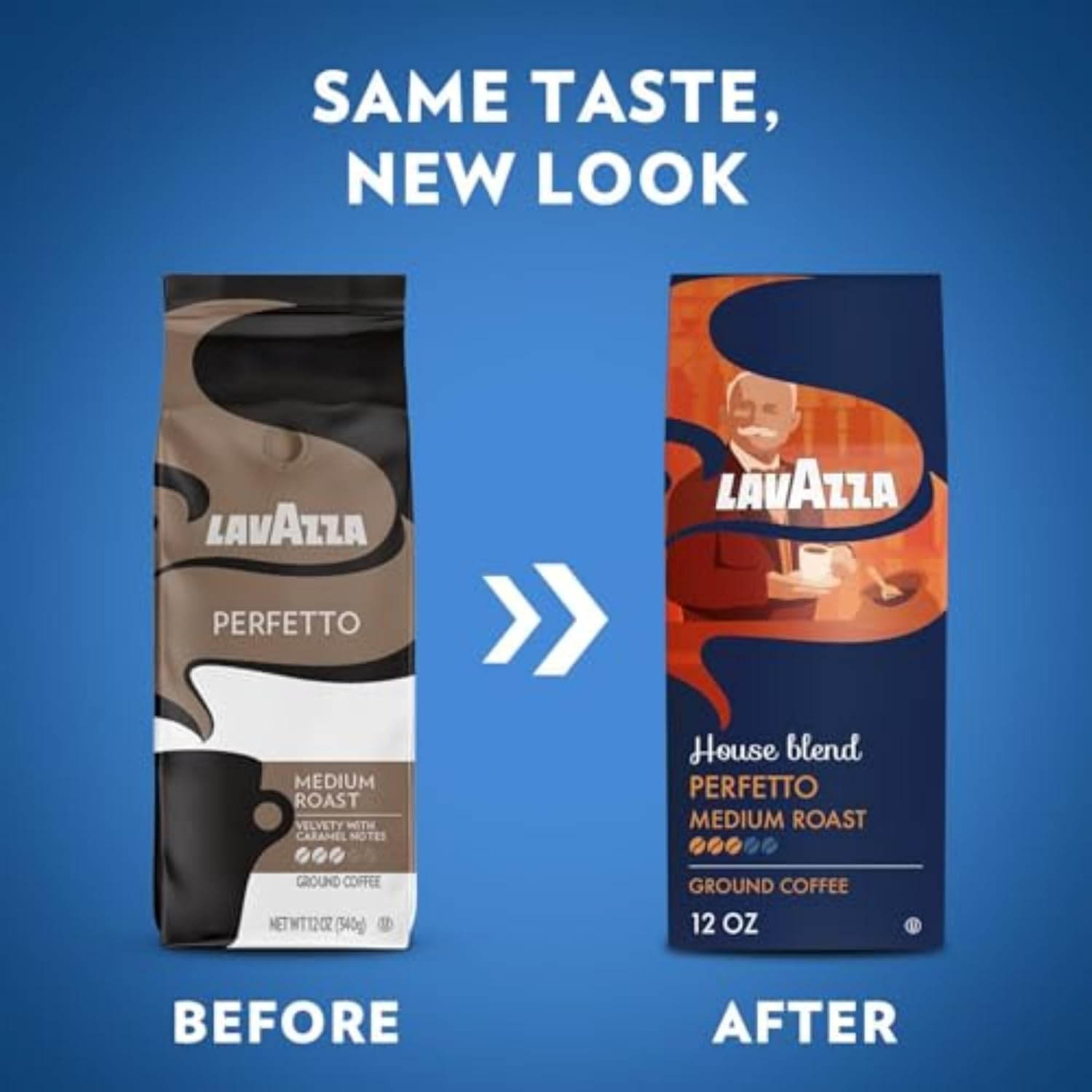 Lavazza House Blend Perfetto Ground Coffee 12oz, Medium Roast, 100% Arabica, Central and South America, Drip Brewers