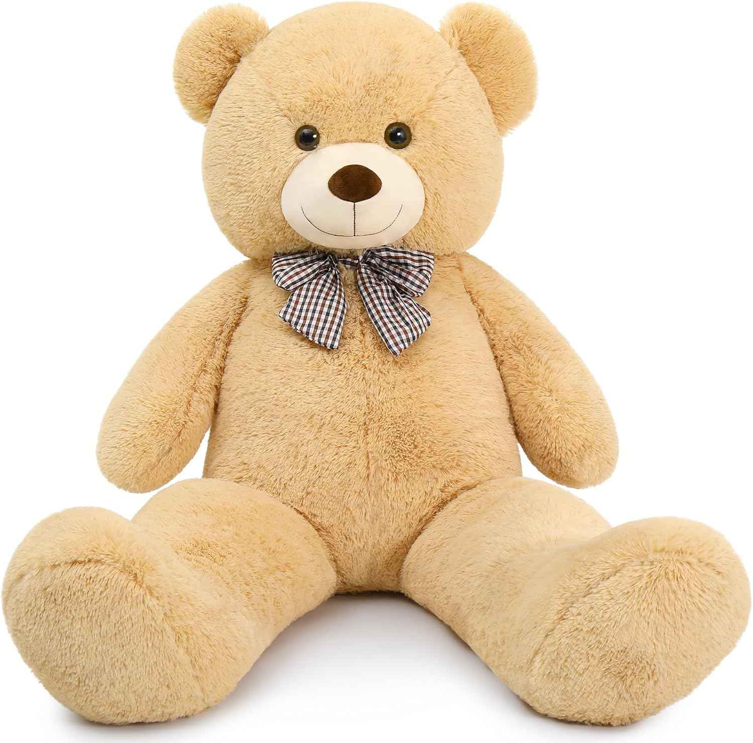 MaoGoLan Giant Teddy Bear 4 Feet,Adorable and Cuddly Big Bear Stuffed Animal 47", Classic Teddy Bear Plush Gift Decoration for Baby Shower,Party,Birthday,Valentines Day,Tan