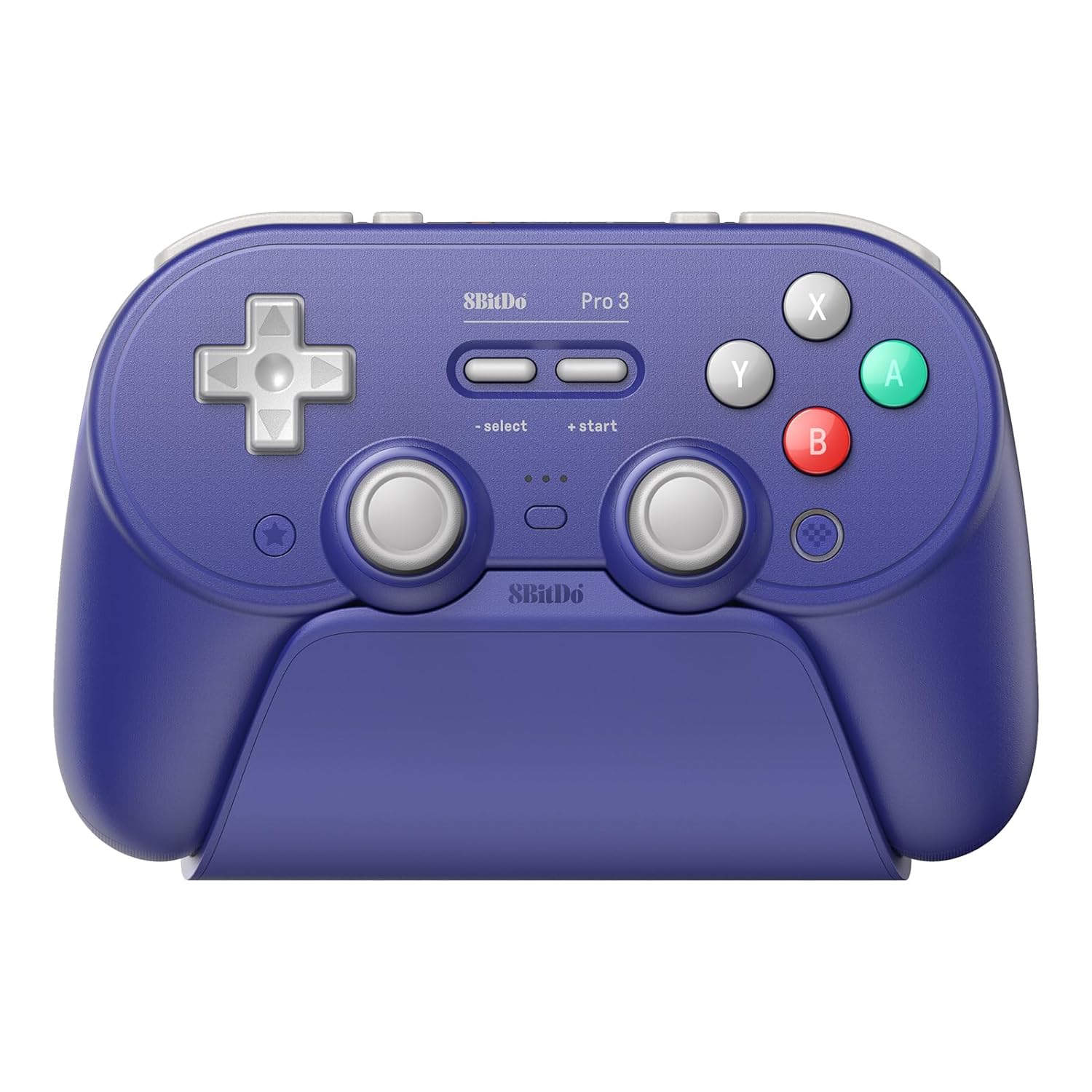 8Bitdo Pro 3 Bluetooth Controller for Switch/Switch 2 with TMR Joysticks, Swappable ABXY Buttons, and Charging Dock