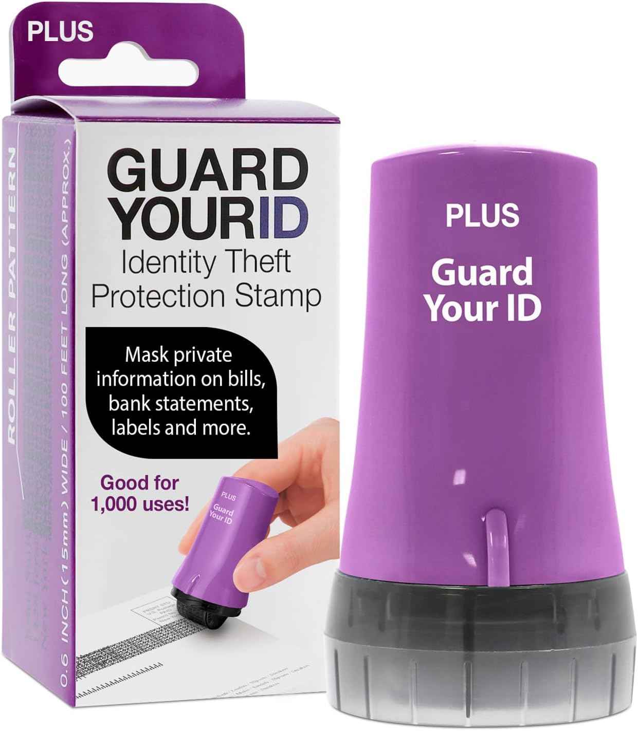 Guard Your ID Advanced 2.0 Roller 3-Pack for Identity Theft Protection, Confidential Security Stamp Mixed Color Kit (Turquoise, Green, White)