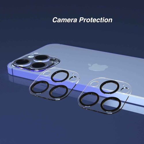 Ailun 3 Pack Camera Lens Protector for iPhone 16 Pro / 14 Pro & iPhone 16 Pro Max / 14 Pro Max,Tempered Glass,9H Hardness,Anti-Scratch,Case Friendly[Does not Affect Night Shots]