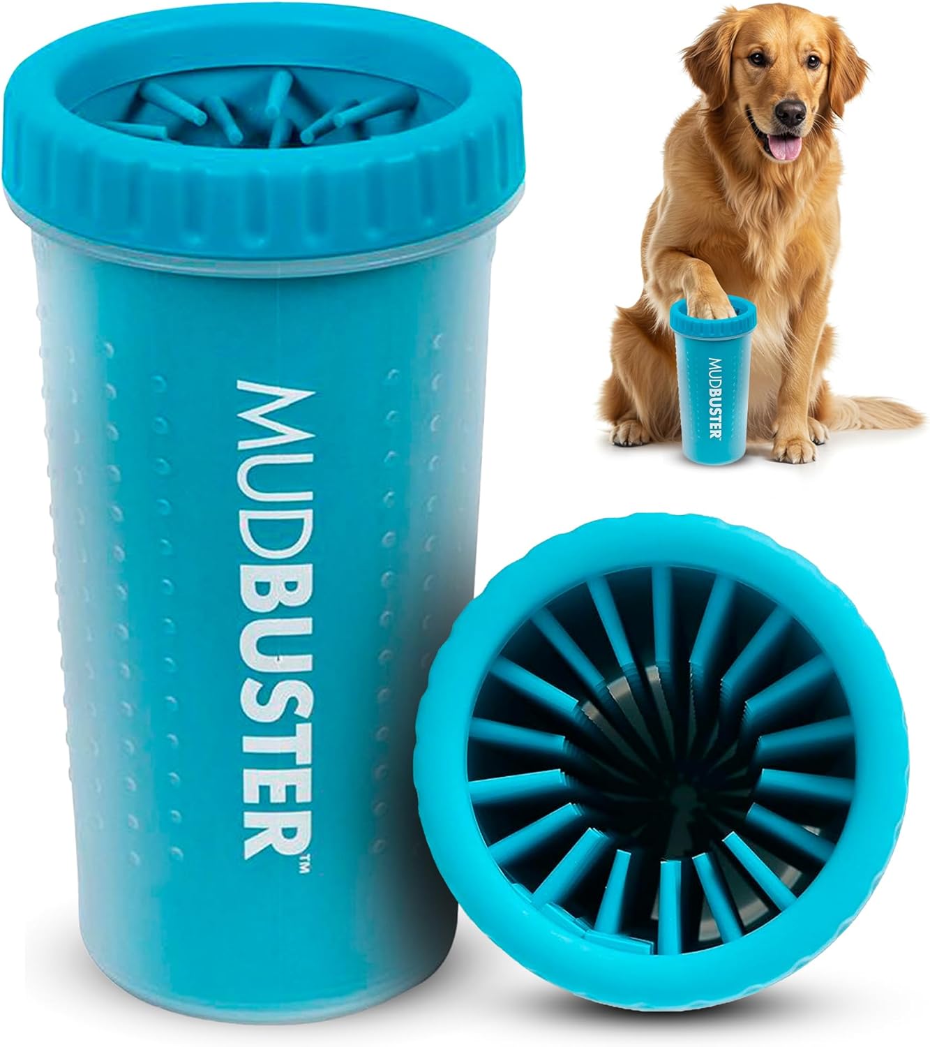 Dexas MudBuster Portable Dog Paw Washer in Large, Matte Black, Special Edition for Easy Cleaning