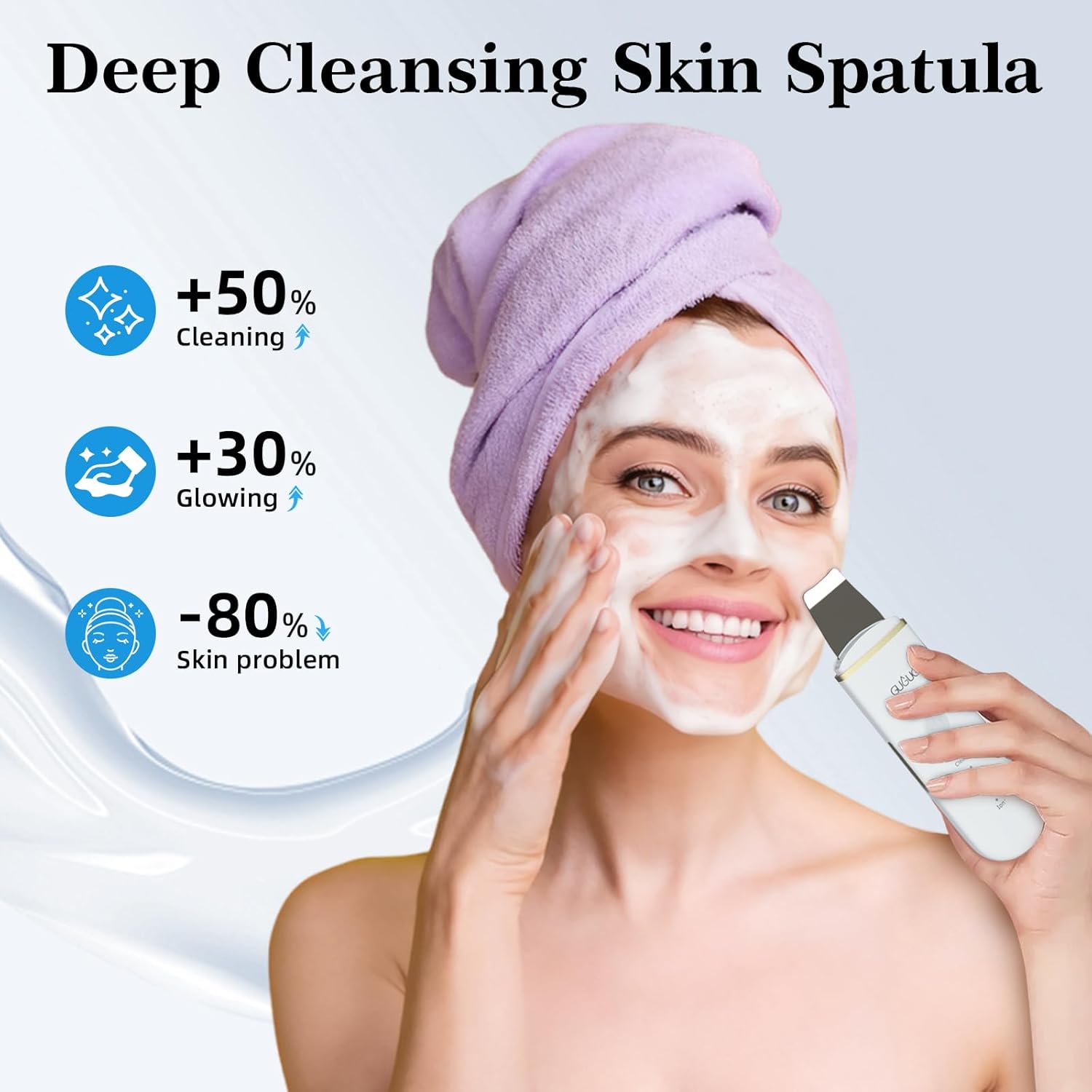 Gugug white skin spatula 4 modes blackhead remover for facial deep cleansing suitable for sensitive skin