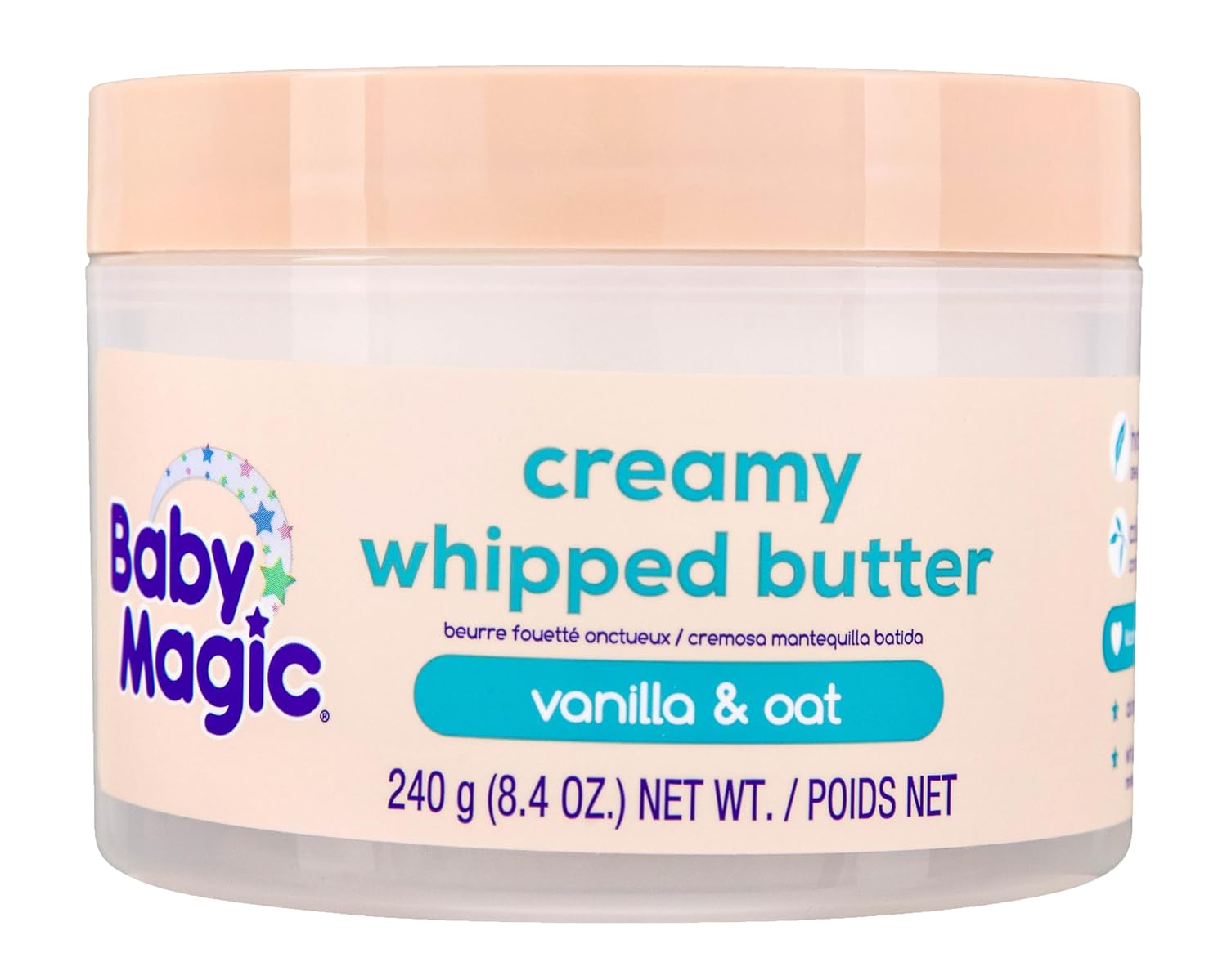 Baby Magic Creamy Whipped Butter Vanilla Oat, 8.4 oz, Gentle, Long-Lasting Moisture for Baby's Sensitive Skin