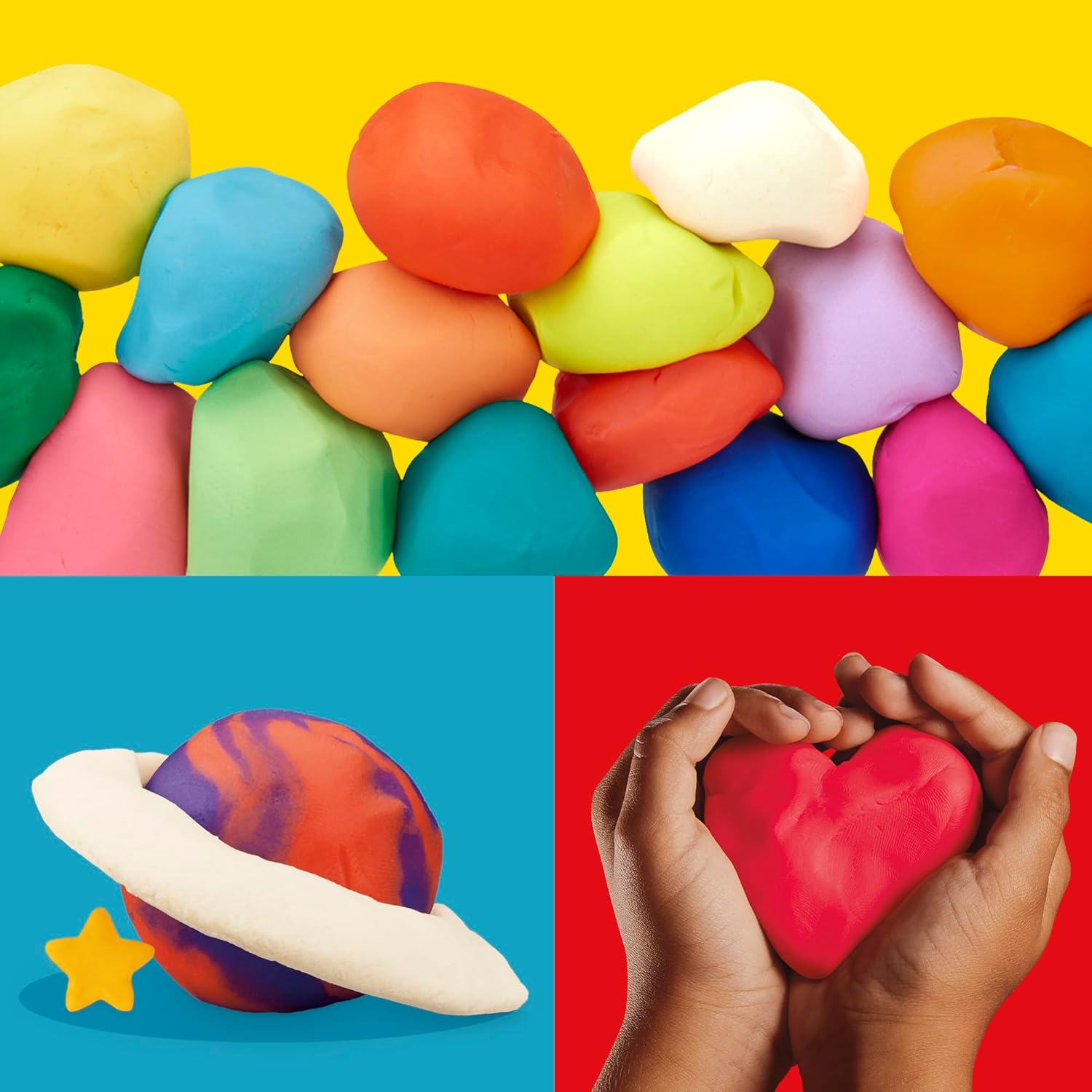 Play-Doh Jewel Colors Bulk 12-Pack of 4-Ounce Cans, Holiday Stocking Stuffers, Prizes & Party Favors, Kids Arts & Crafts, Preschool Toys, Ages 2+ (Amazon Exclusive), 1 Kg