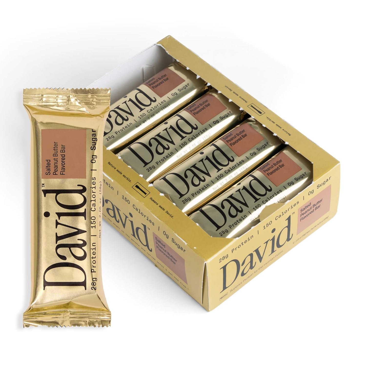 david high protein bars no sugar salted peanut butter flavor 28g protein 150 calories sugar free gluten free