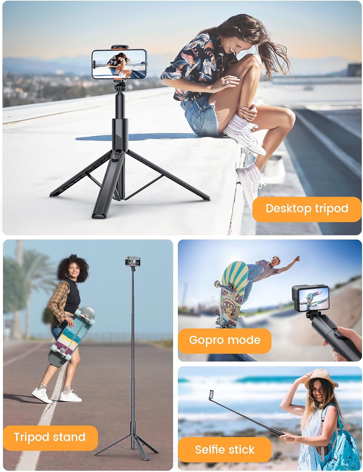 ANXRE 71" Phone Tripod, NT79 Extendable Selfie Stick with 1/4" Camera Mount for Cell Phone＆Camera, Phone Tripod Stand Holder with Remote Compatible with iPhone Android, Camera