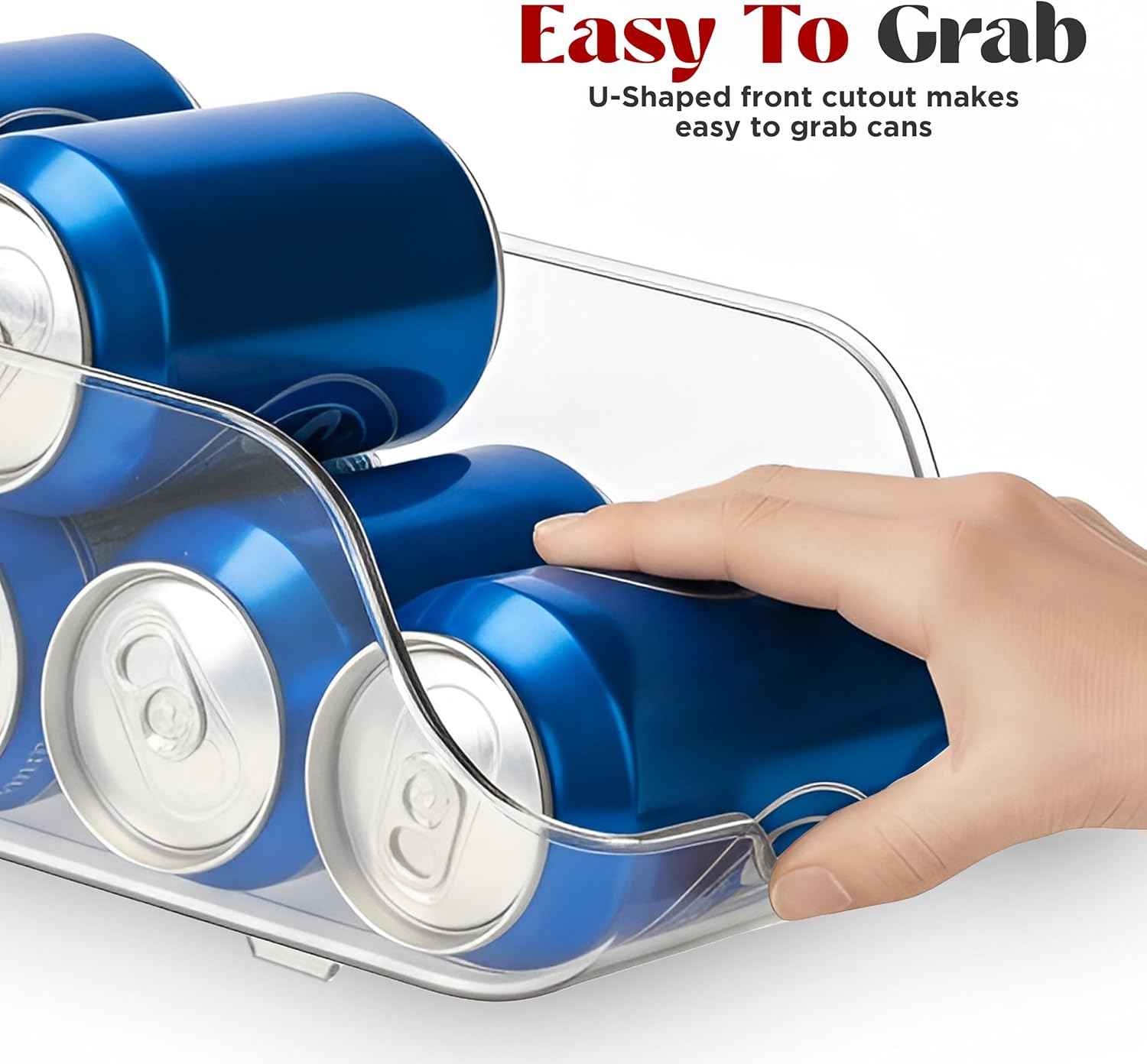 Utopia Kitchen Soda Can Organizer and Dispenser for Refrigerator/Pantry - Durable Can Storage Organizer Fridge & Kitchen Organization - (Clear, Set of 2)