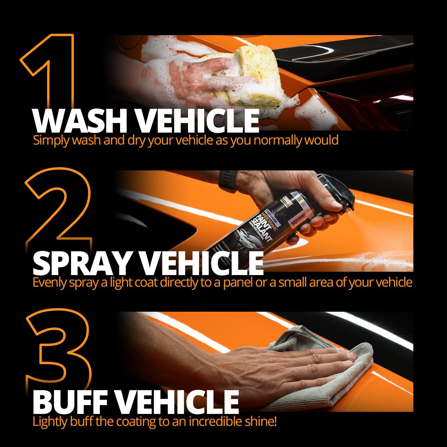 cerakote platinum rapid ceramic paint sealant spray, 14 oz, 50 wash rating, maximum gloss & shine