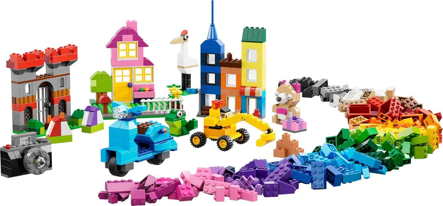 LEGO Classic Large Creative Brick Box 10698 Building Set, Toy Storage Solution for Home or Classrooms, Interactive Building Toy for Kids, Boys, and Girls