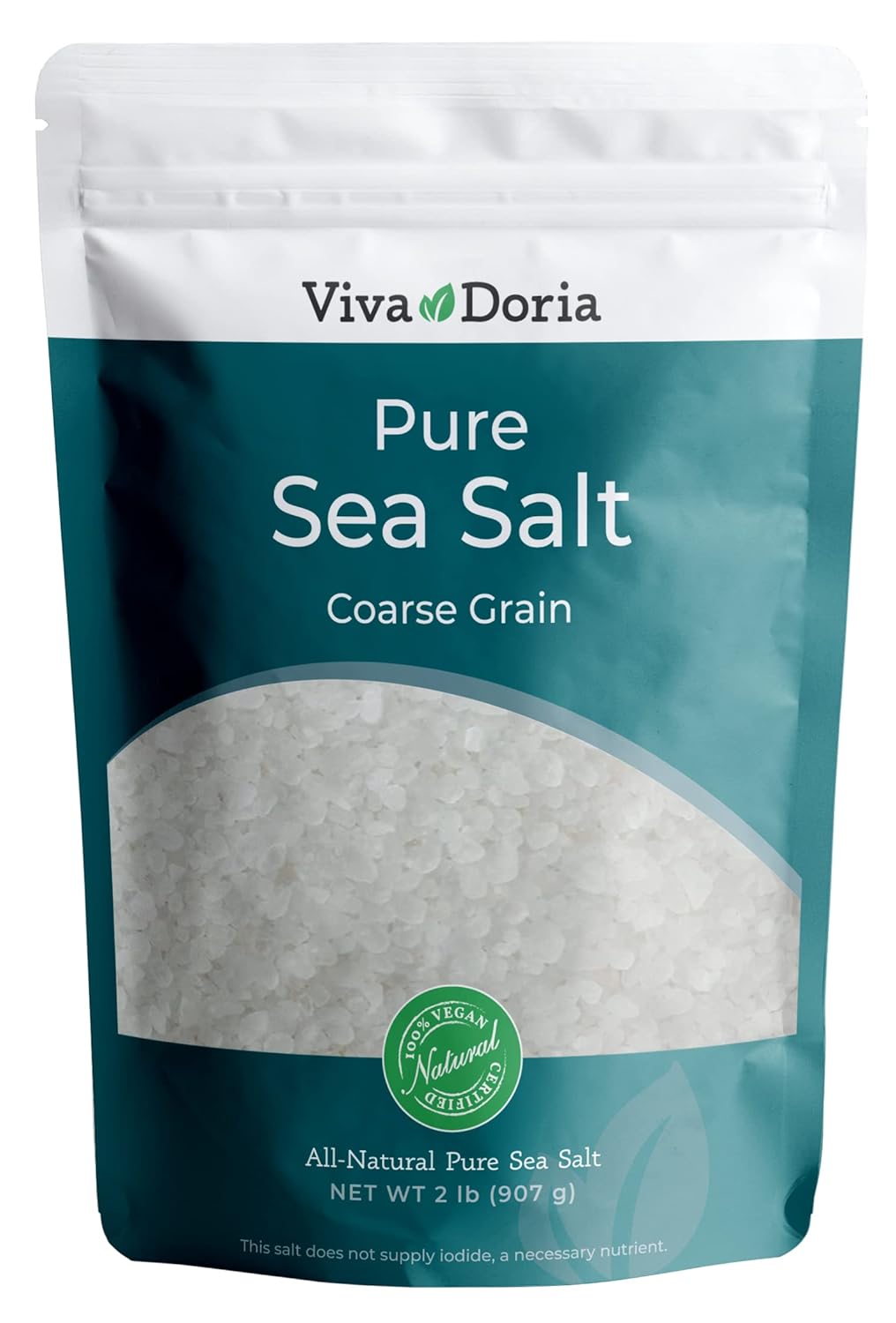Viva Doria pure sea salt coarse grain 2 lb ideal for salt grinders