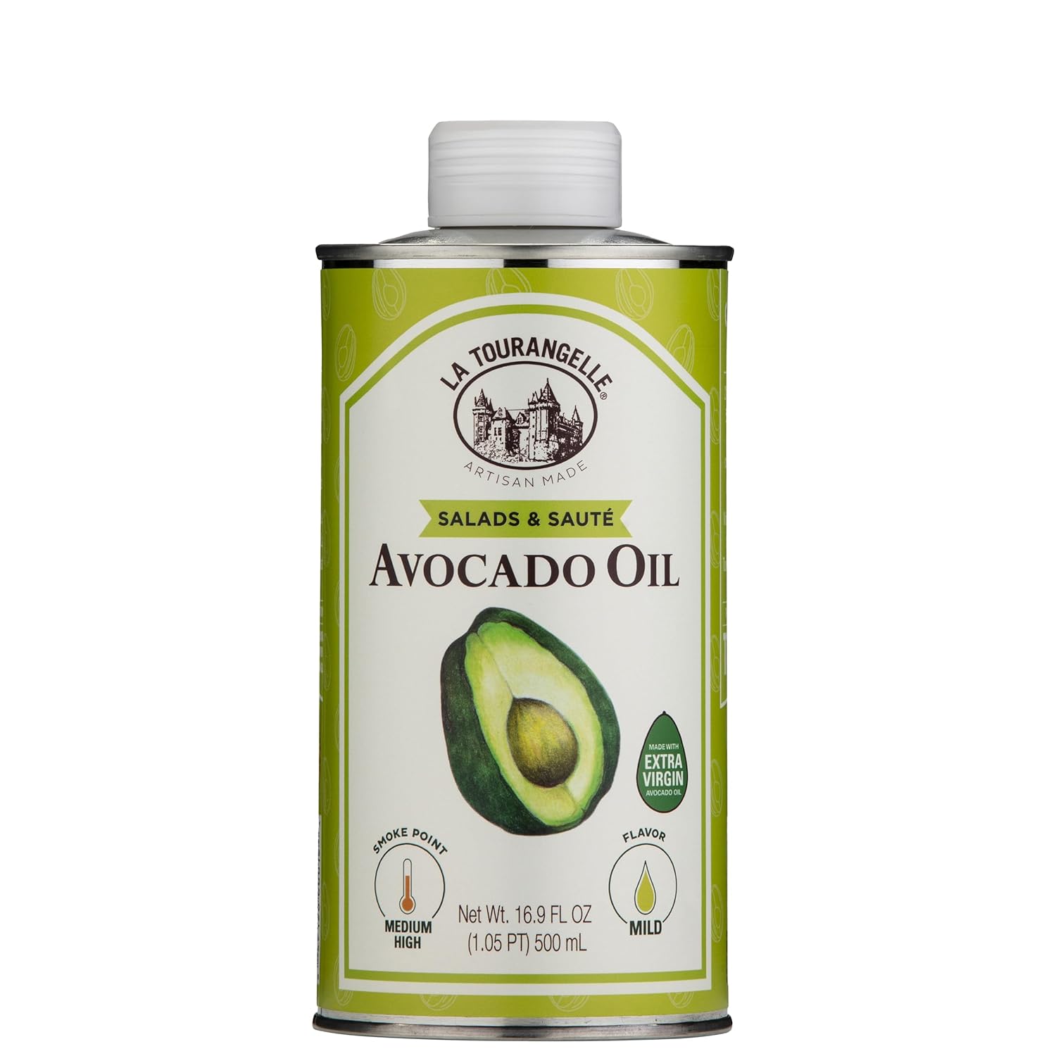 La Tourangelle 16.9 Fl Oz all-natural avocado oil for salads, fruit, fish, or vegetables with buttery flavor