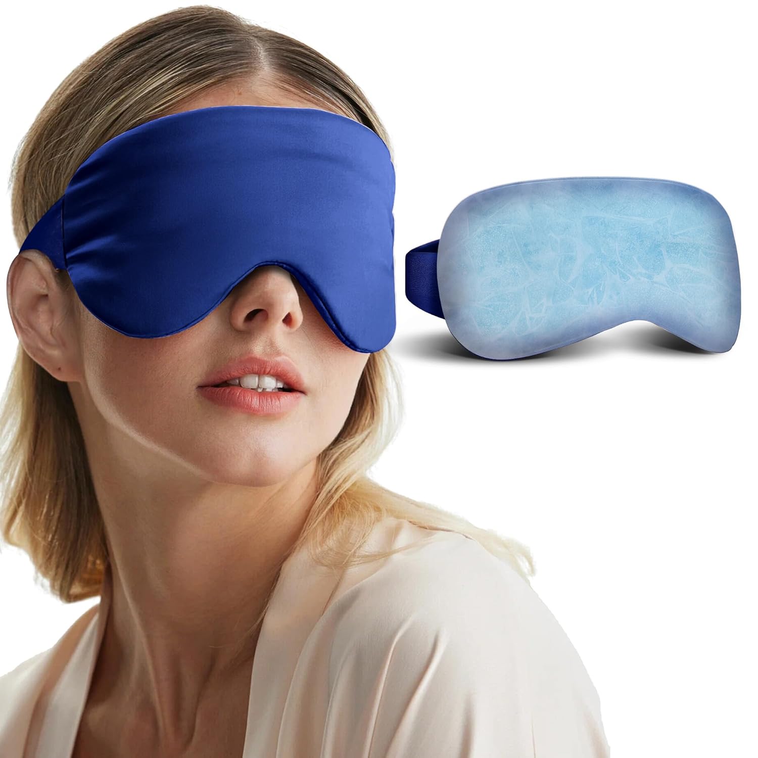 Cooling Eye Mask for Puffy Eyes - Relaxing Gift for Women with Migraine Relief