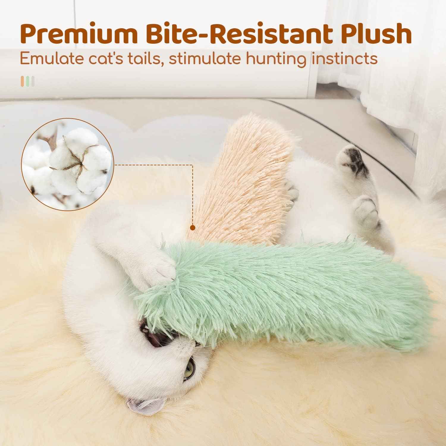 Potaroma Cat Toys Pillows, 3 Pack, Soft and Durable Crinkle Sound with Catnip Inside, Interactive Indoor Kitten Kicker, Promotes Kitty Exercise