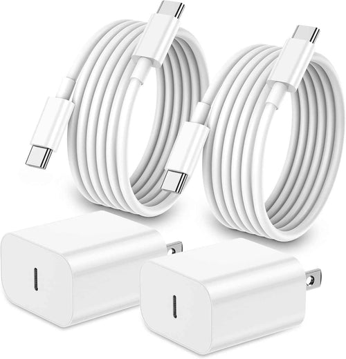 iPhone 17 16 15 Charger Fast Charging,2Pack 20W Apple iPad USB C Wall Chrager Block with 6FT USB C to C Cable for iPhone 17/Pro/Pro Max/17 Air/ 16/16 Pro/16 Pro Max/15/Plus/Pro/Pro Max (White)