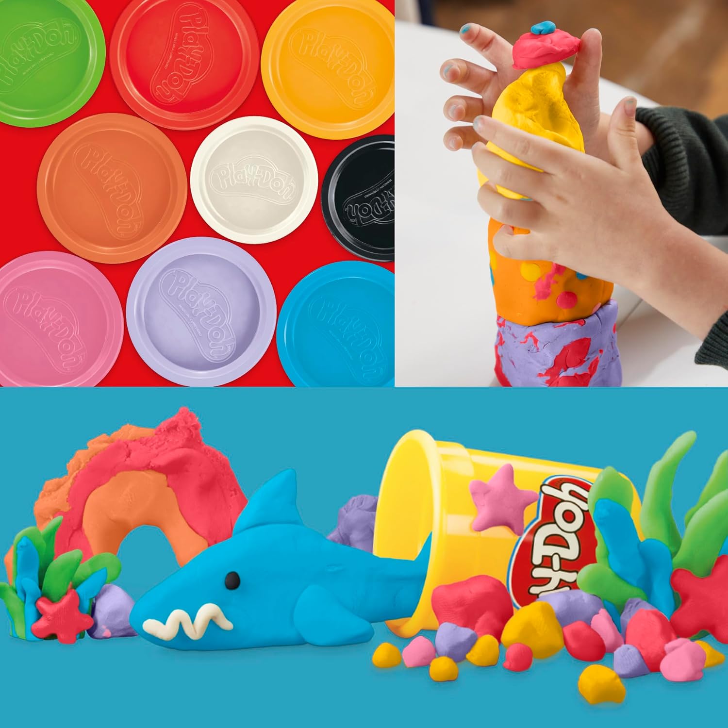 Play-Doh Bulk Pack of 48 Cans, 6 Sets of 8 Modeling Compound Colors, 3oz, Back to School Gifts & Prizes for Students & Classroom, Preschool Toys for Kids, Ages 2+ (Amazon Exclusive)