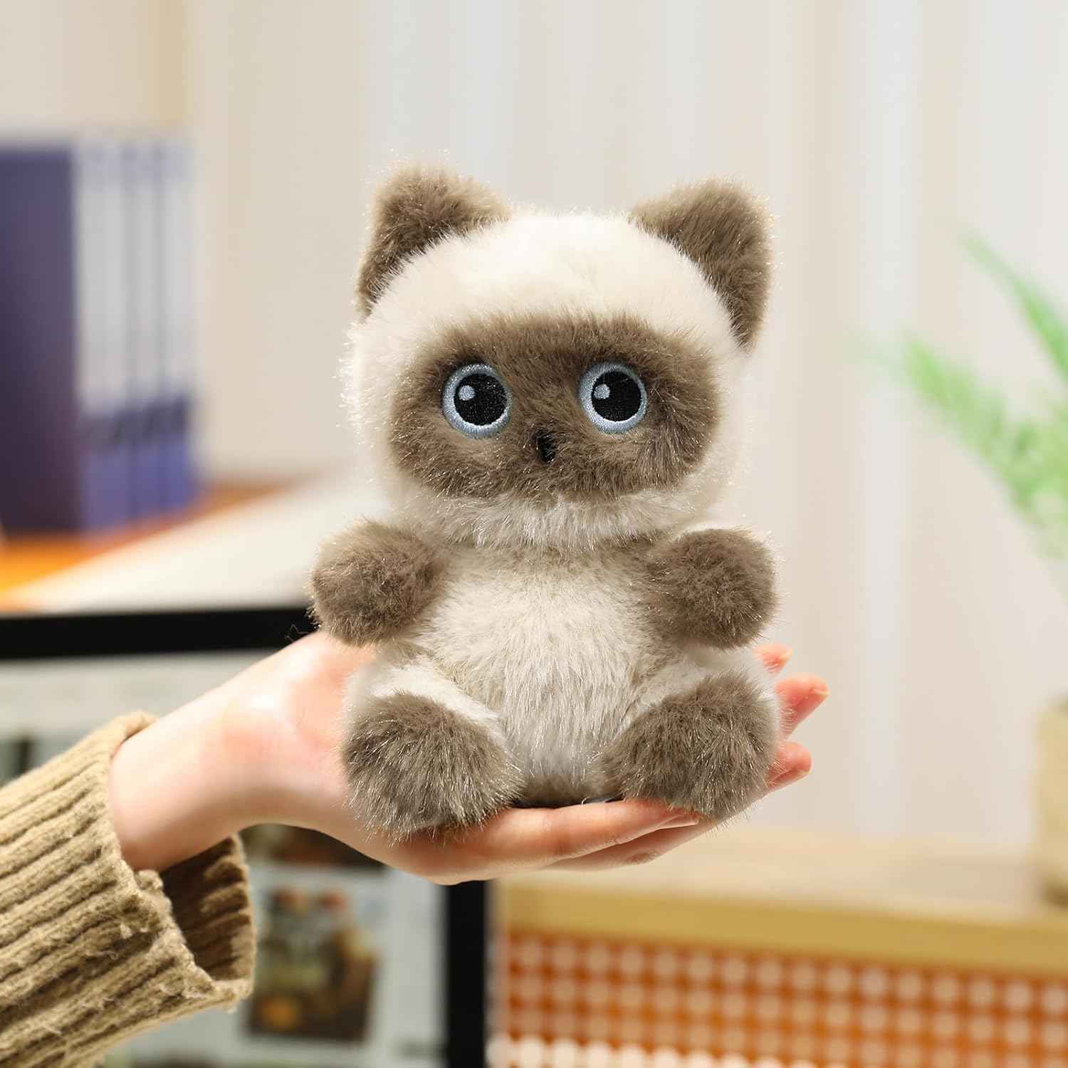 Ditucu Cat Stuffed Animals Cute Soft Plush Dolls Small Plushies Toys Gifts for Kids Grey 6 inch