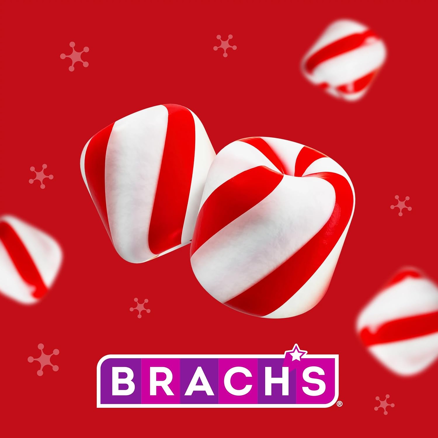 brachs bobs sweet stripes soft peppermint candy, individually wrapped pieces, 3.9 lb tub