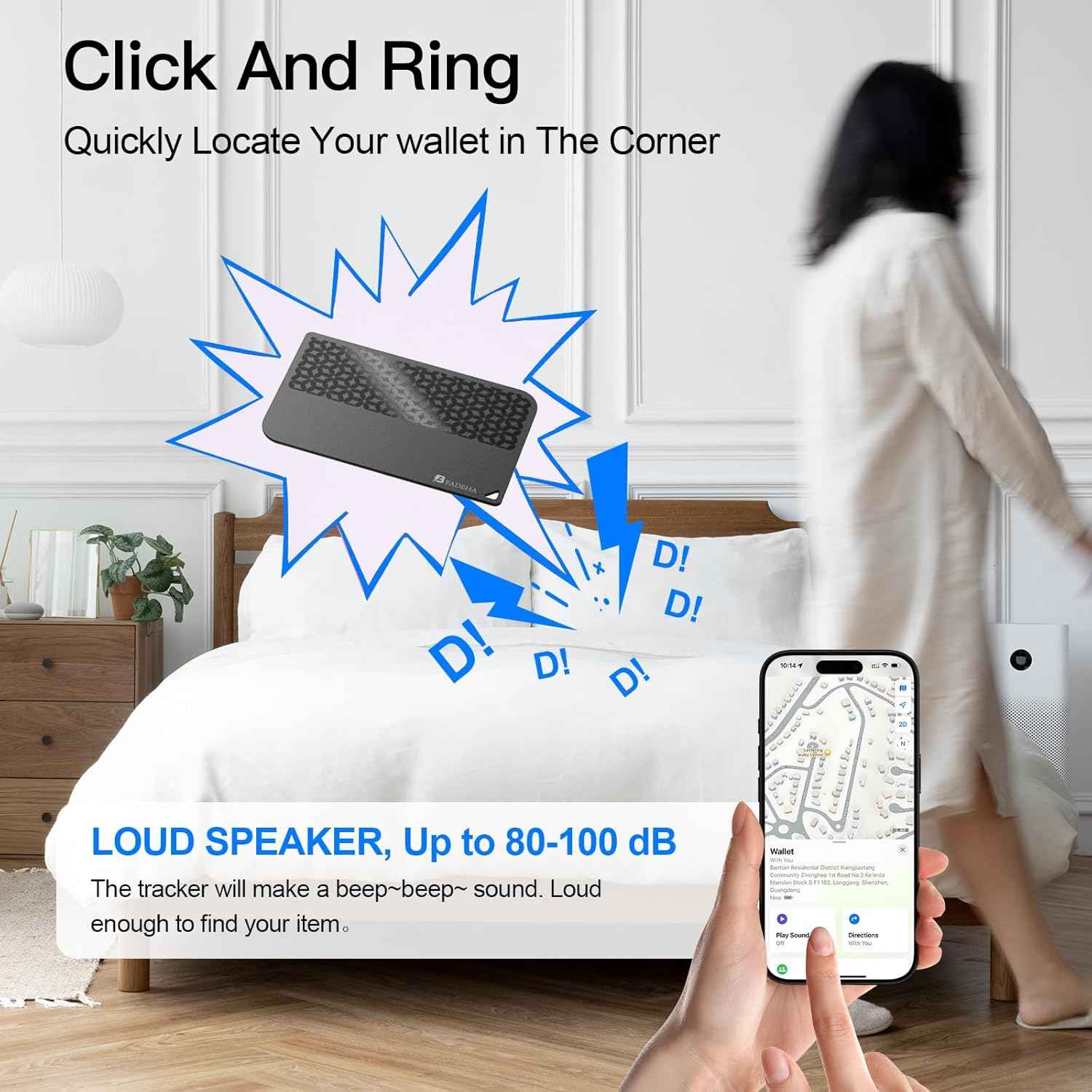 2026 [Apple MFi Certified] (iOS Only) Bluetooth Air Tracker Tag Smart Card for Apple Find My iPhone Wallet GPS Tracker, 5-10 Years Staying Power, Keys Finder and Item Locator for Keys, Bags, Passport