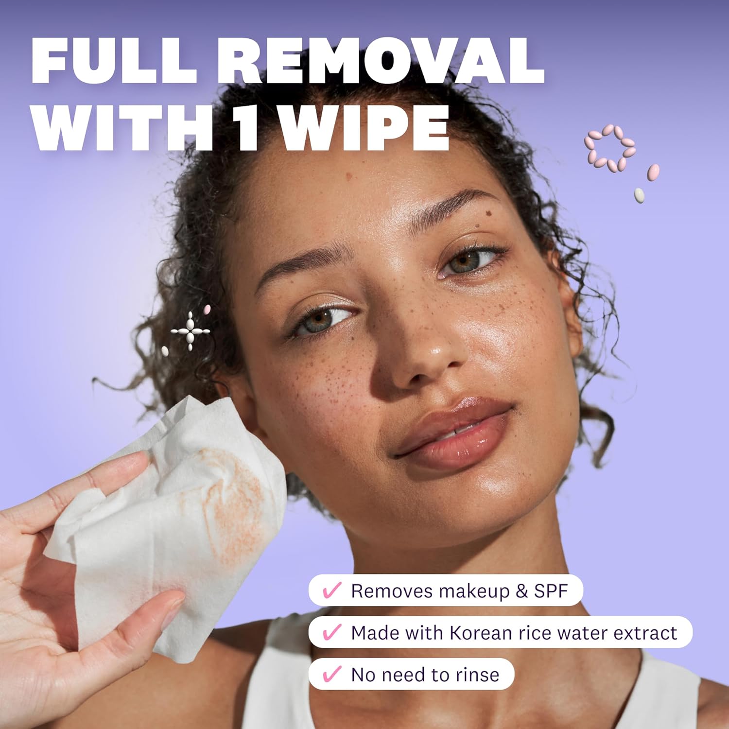 The Face Shop Rice Water Bright Makeup Remover Wipes with Rice Extract for Brightening and Moisturizing