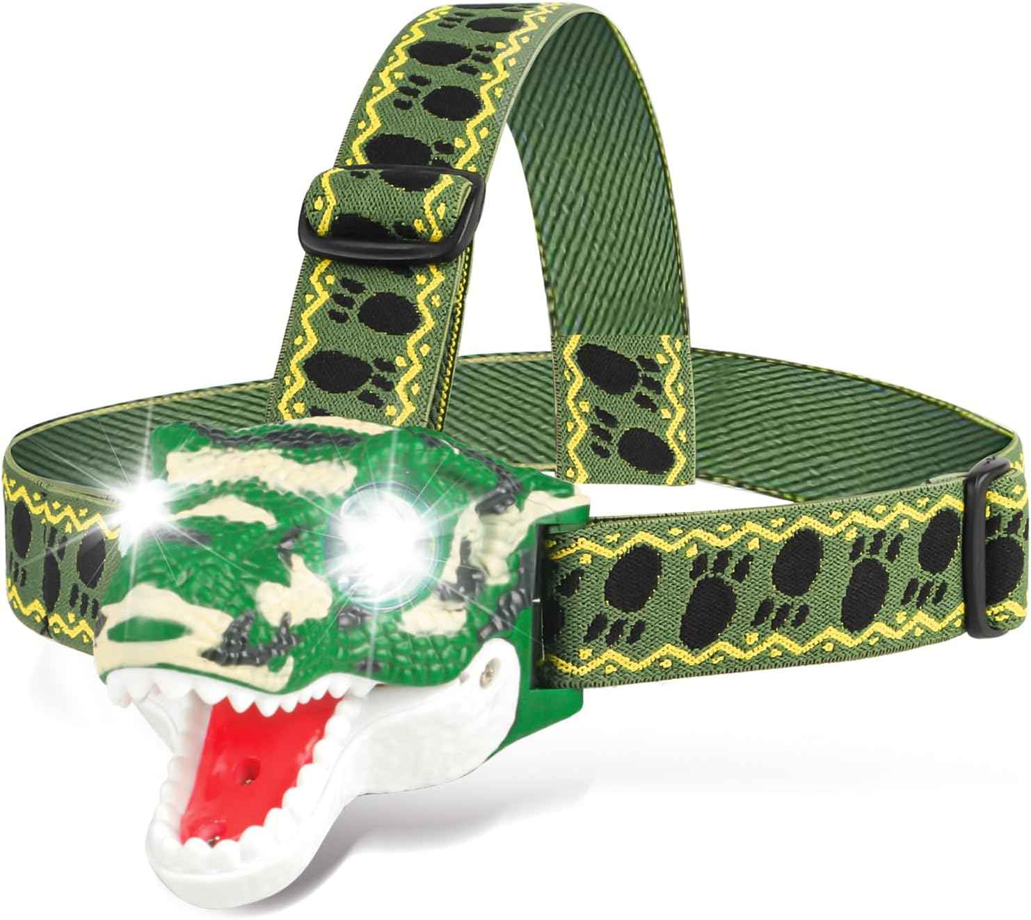 DX DA XIN Dinosaur Headlamp T-Rex LED Headlamps for Kids Flashlights Camping Gear - Dinosaur Toys for Boys Girls Toddlers Outdoor Toys for Kids Birthday Halloween Stocking Stuffers