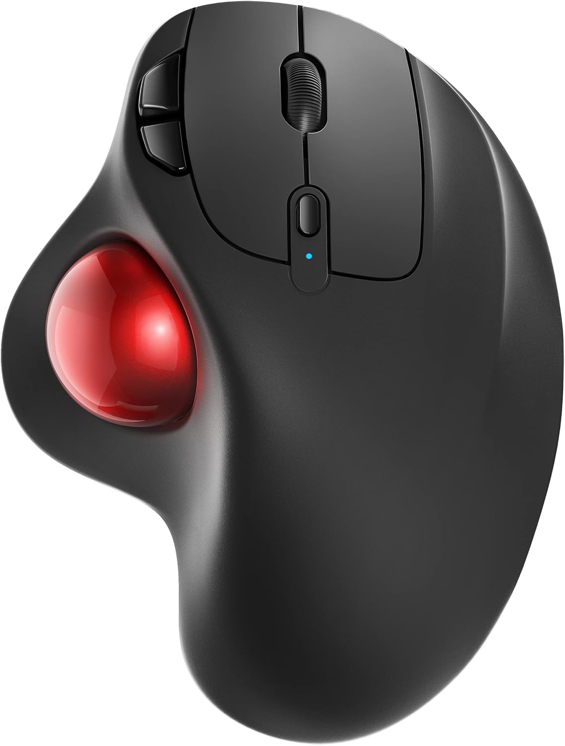 Nulea M501 wireless trackball mouse, rechargeable ergonomic, easy thumb control, precise tracking, 3 device connection, PC, laptop, Mac, Windows compatible