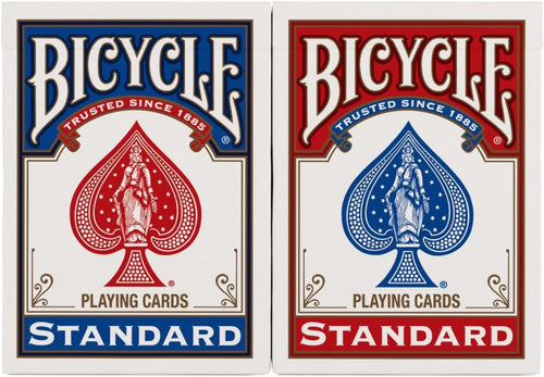 Bicycle Standard Playing Cards, Standard Poker Size Deck of Cards, Red & Blue (2 Pack), Classic Cards for Poker, Blackjack, Family Game Night & Card Games, Fun for All Ages