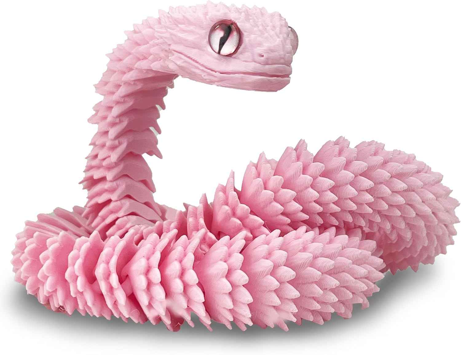 24in 3D Printed Snake Toys, Flexible 3D Printed Animal, Fidget ADHD Snake Toys, Perfect Desk Pet for Animal Collectors, Easter Basket Essentials, Easter Basket Stuffers