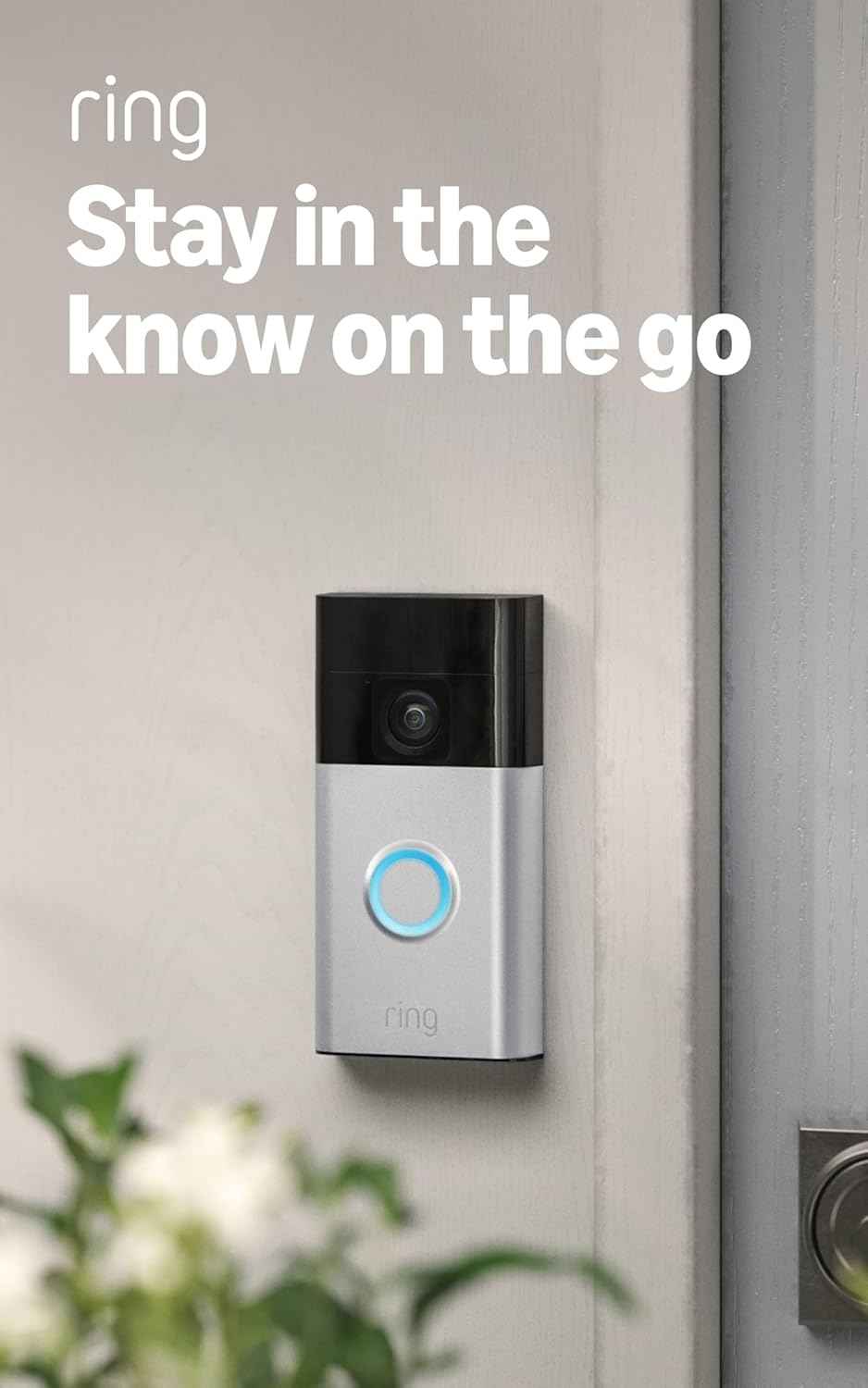 Ring Battery Doorbell (newest model), Home or business security with Head-to-Toe video, Live View with Two-Way Talk, and Motion Detection & Alerts, Venetian Bronze