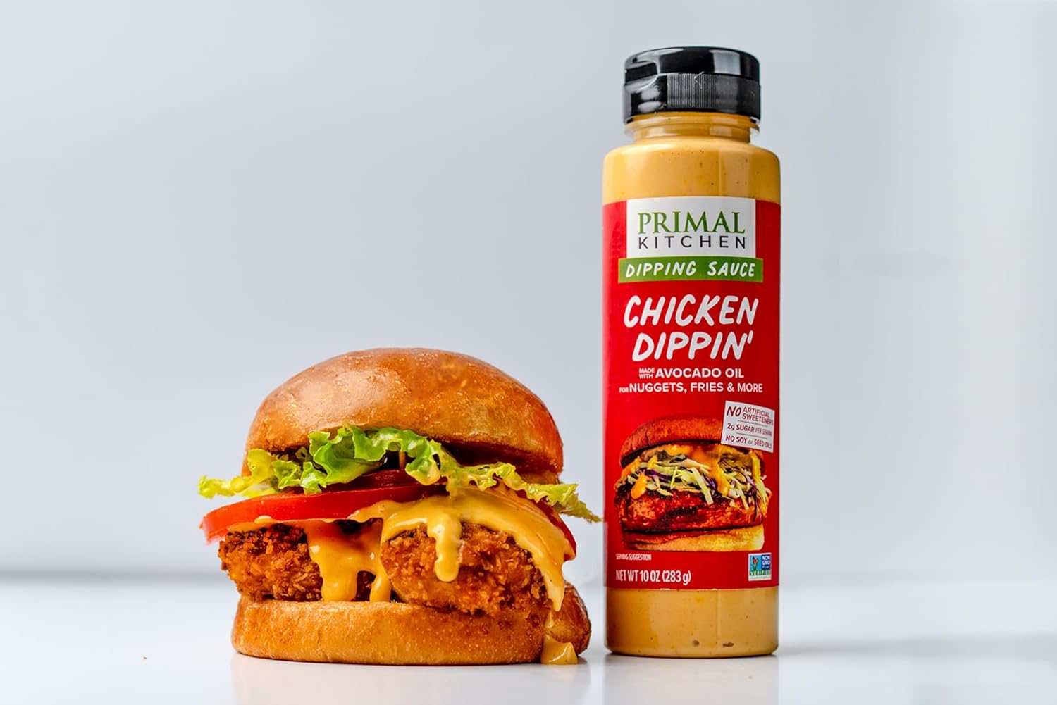 Primal Kitchen 2 Pack dipping sauces with yum yum and chicken dippin' flavors made with avocado oil