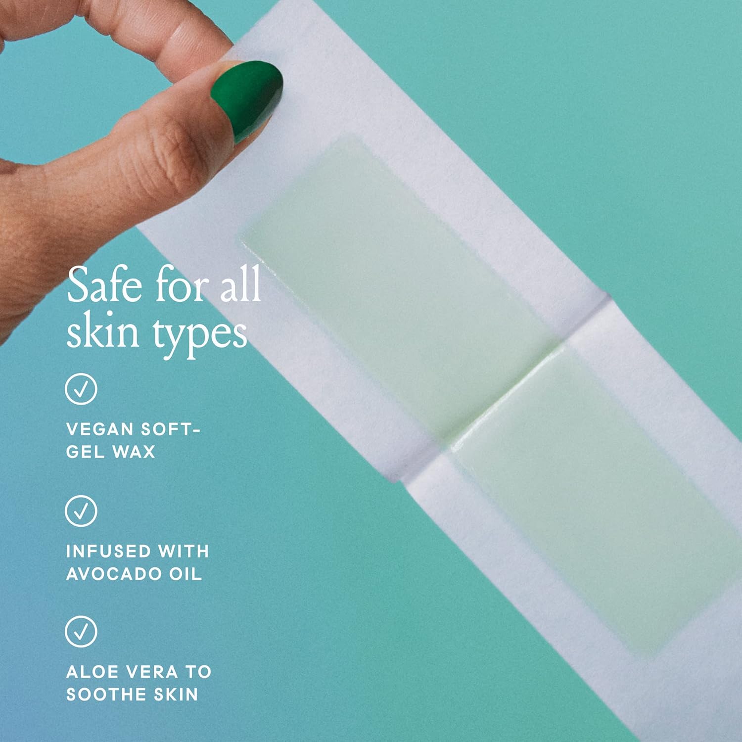 Billie Face & Bikini Wax Kit, 32 Strips, 6 Serum Wipes, Vegan, Avocado Oil Formula