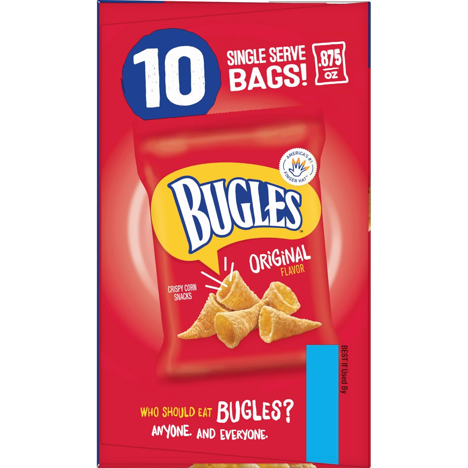 bugles original crispy corn snacks 10 count multipack 8.75 oz snack bags