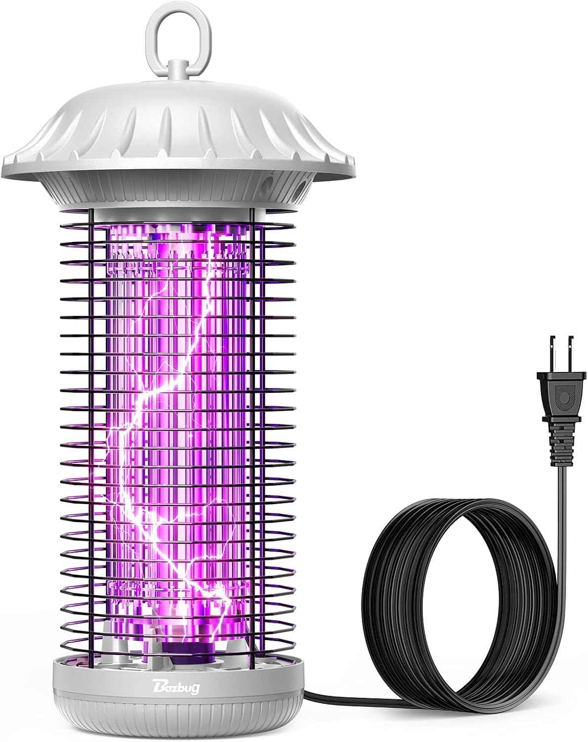 Buzbug LED Bug Zapper Indoor Outdoor, 10 Years Lifespan, 6.5ft Power Cord, IPX4 Waterproof, High-Voltage, Mosquito Zapper, Fly Trap Mosquito Trap, Fly Killer Fly Zapper -MO008C