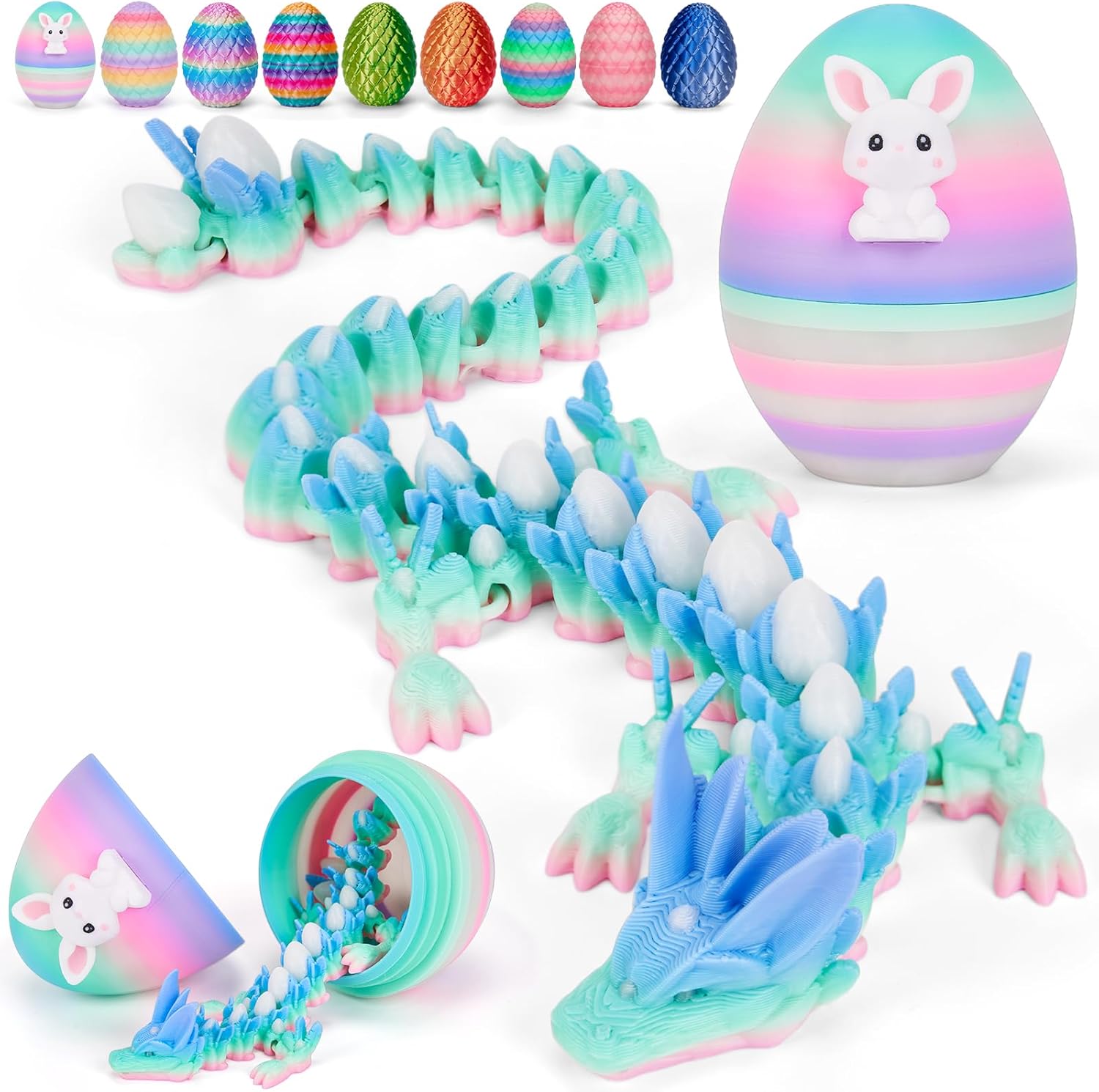 tboline 12 inch 3d printed dragon egg large easter basket stuffer for kids