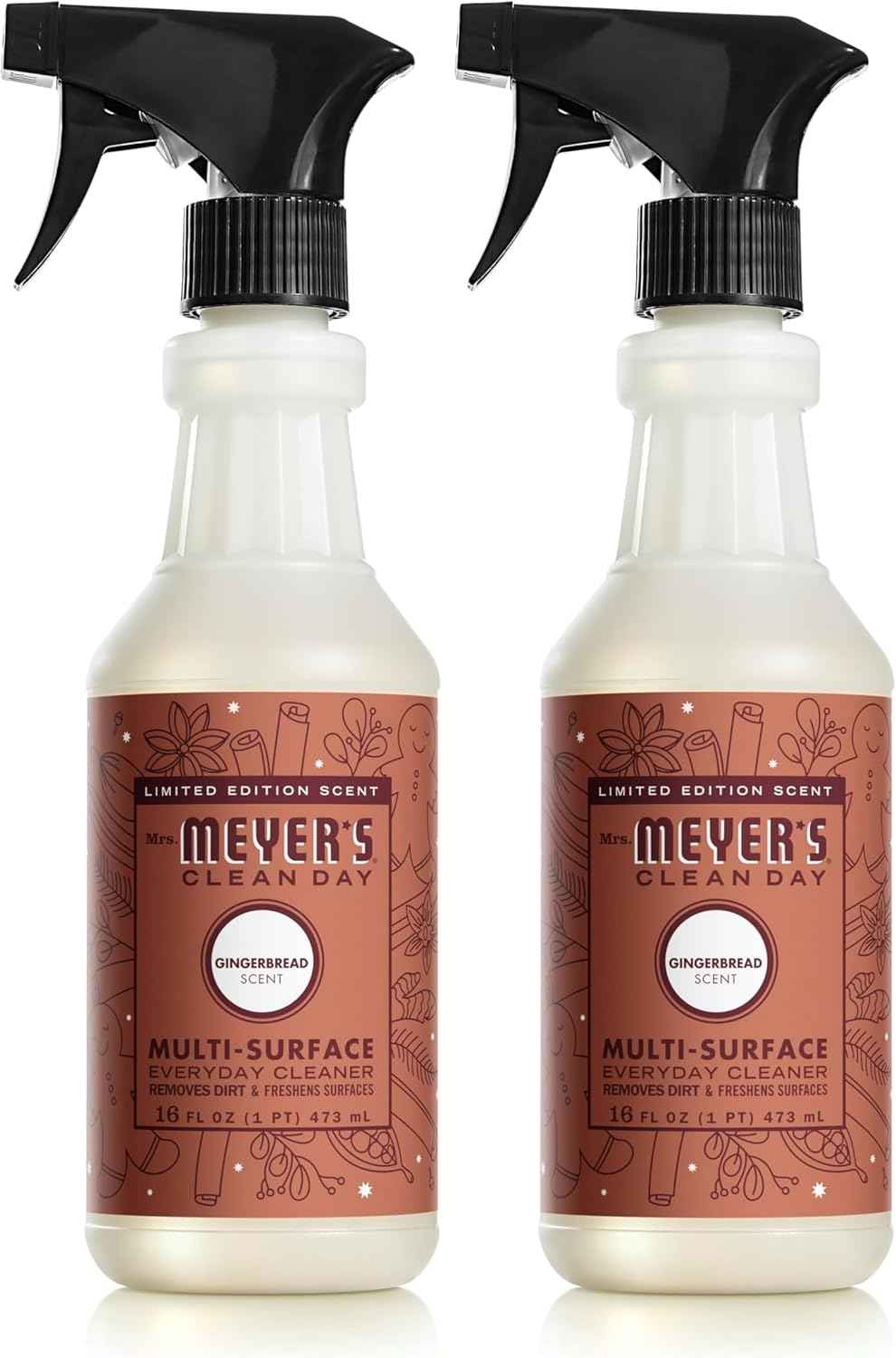 MRS. MEYER'S CLEAN DAY Multi-Surface Everyday Cleaner, Gingerbread Scent, 16 Fl Oz Bottle