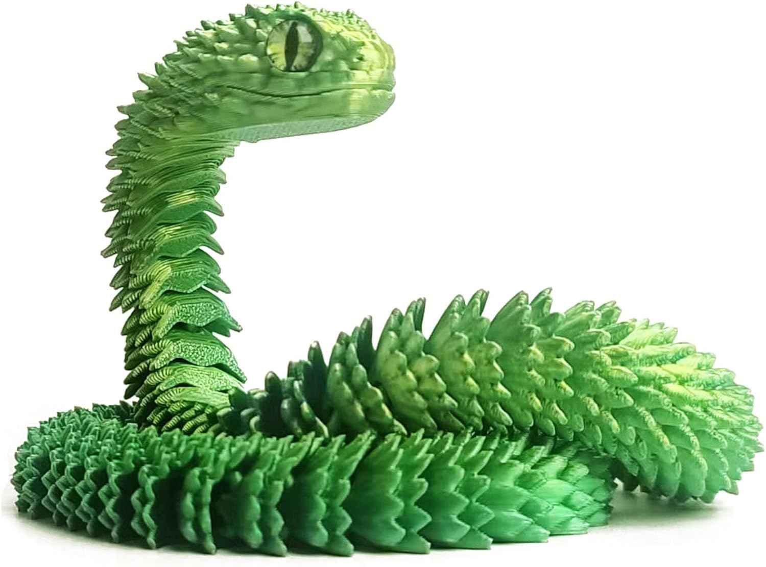 24in 3D Printed Snake Toys, Flexible 3D Printed Animal, Fidget ADHD Snake Toys, Perfect Desk Pet for Animal Collectors, Easter Basket Essentials, Easter Basket Stuffers