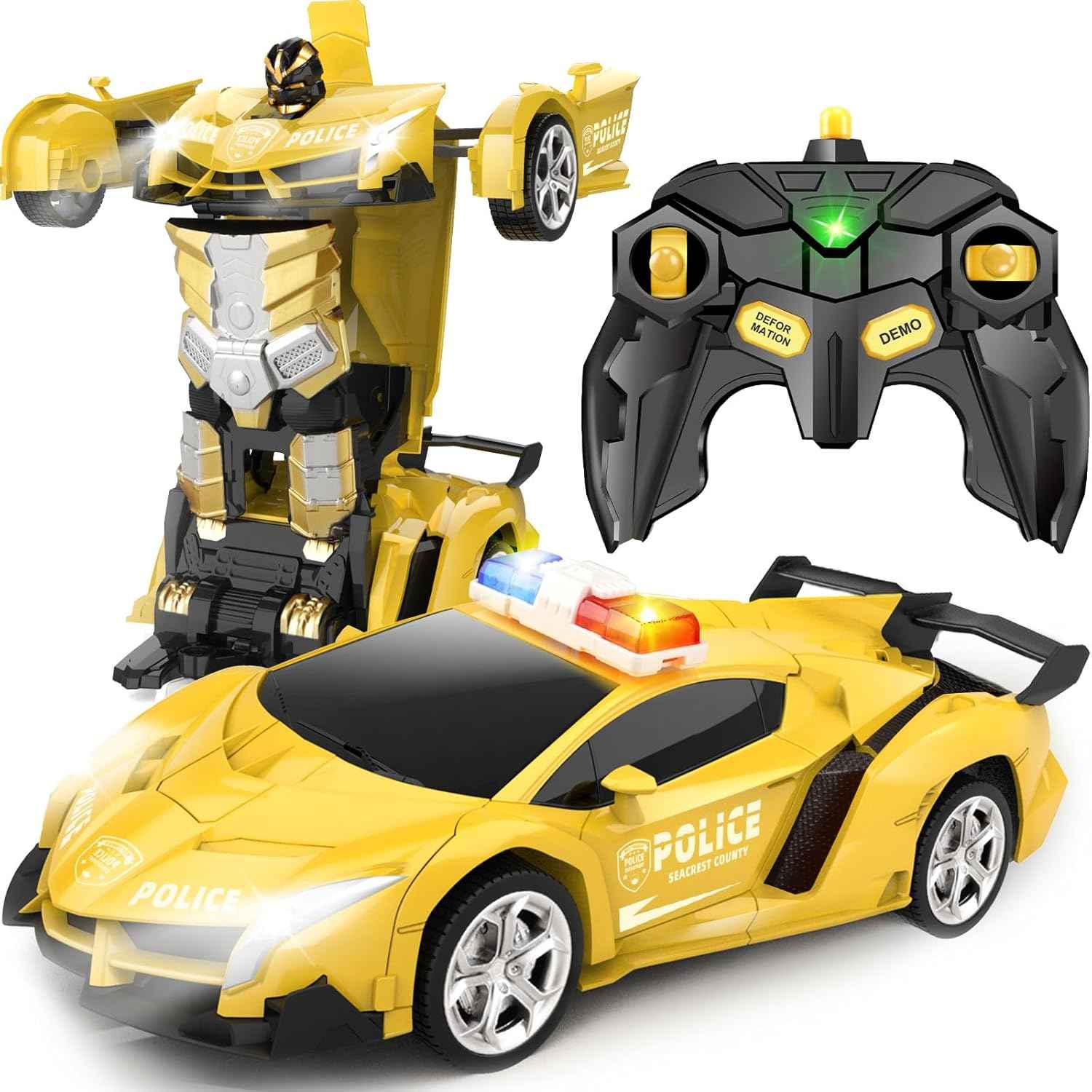 Transform Remote Control Car Toy for Kids 4 5 6 7 8, Remote Control Car for Boys 4-7, Transform Cars for Boys 4-6, Toy Car 5 Year Old Boy, Toys for 3 4 5 6 7 8 9 10 11 12 Years Old Boy