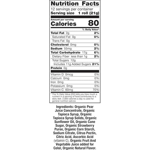 Annie's Organic Fruit Tape, Swirly Strawberry and Bendy Berry, Gluten Free, Variety Pack, 12 Rolls, 9 oz, Organic, Kid-Friendly Snacks, Gelatin-Free, School Snacks