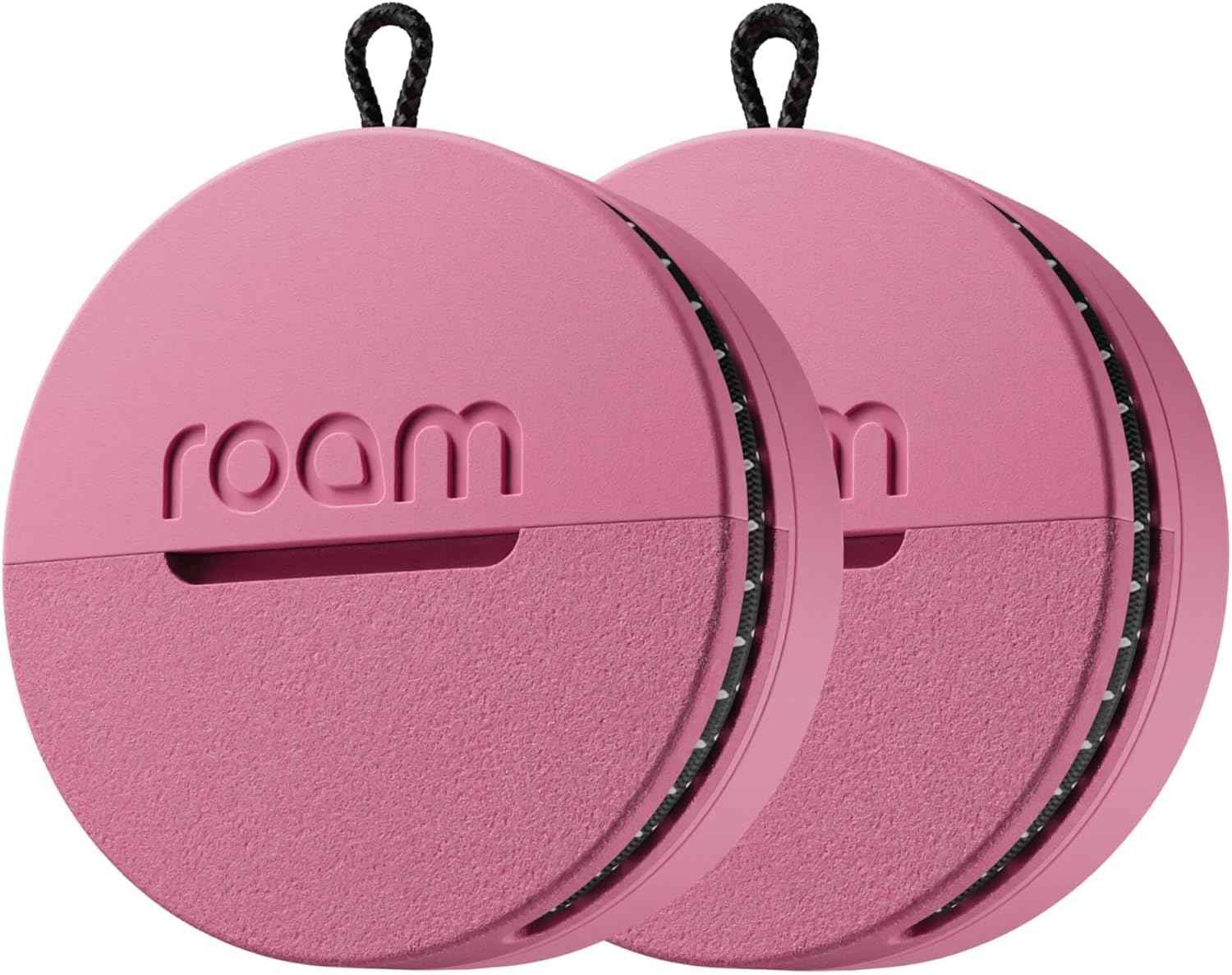 ROAM SMART TRACKER - Bluetooth Tracker & Item Locator for Keys, Wallet, Luggage, Kid & Pet Gear, (iOS, Android Compatible), No App or Subscription, Fast Setup, Waterproof | 2-Pack, Black & Blue